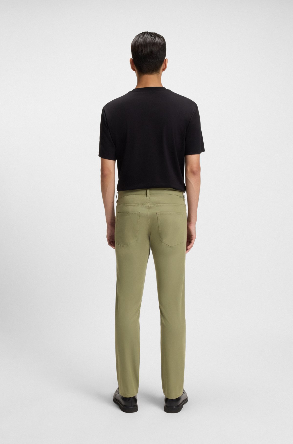 Calças slim-fit de Delaware em tecido twill misto de algodão