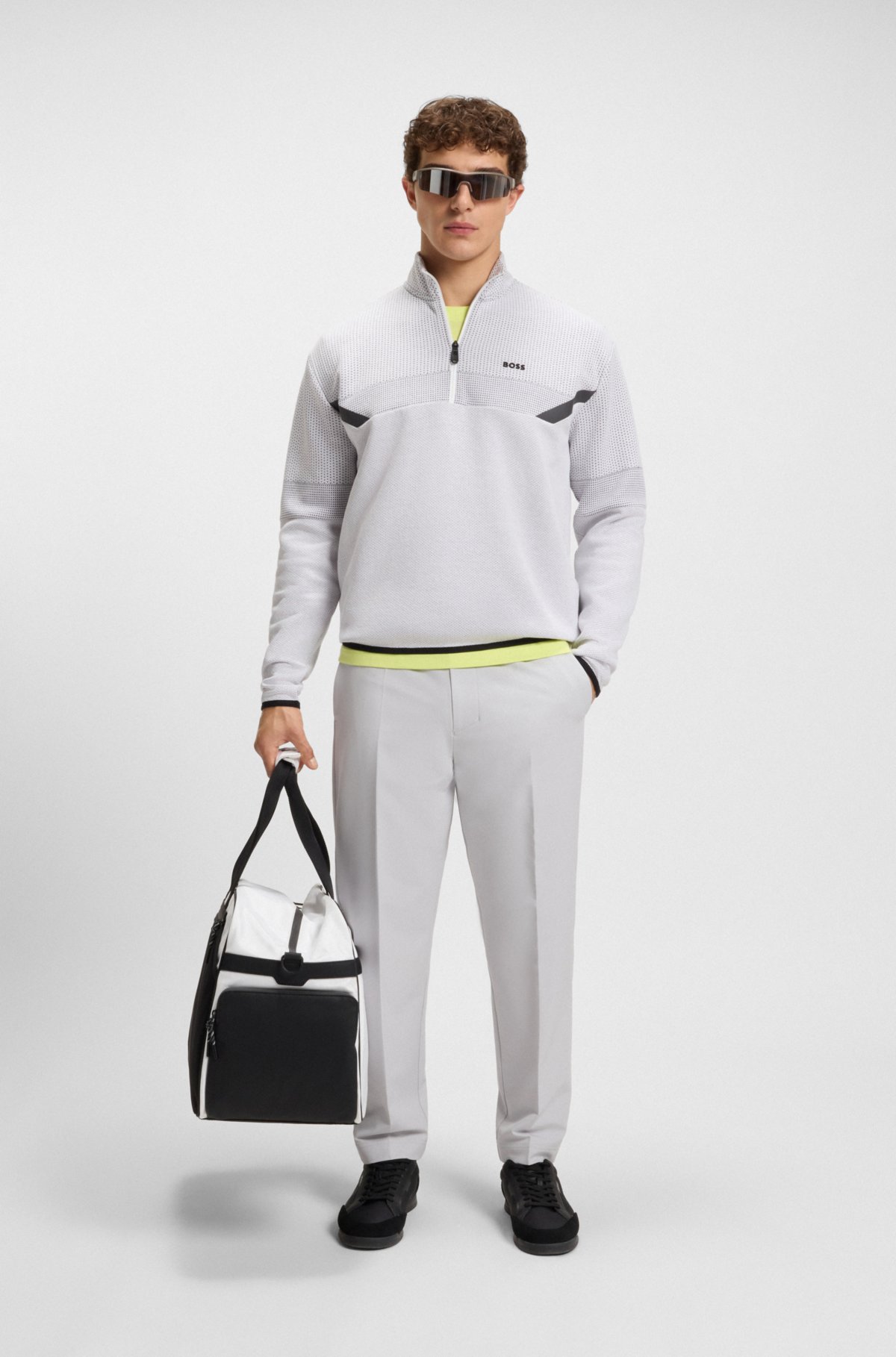 Sweatshirt em jacquard estampado com corte solto