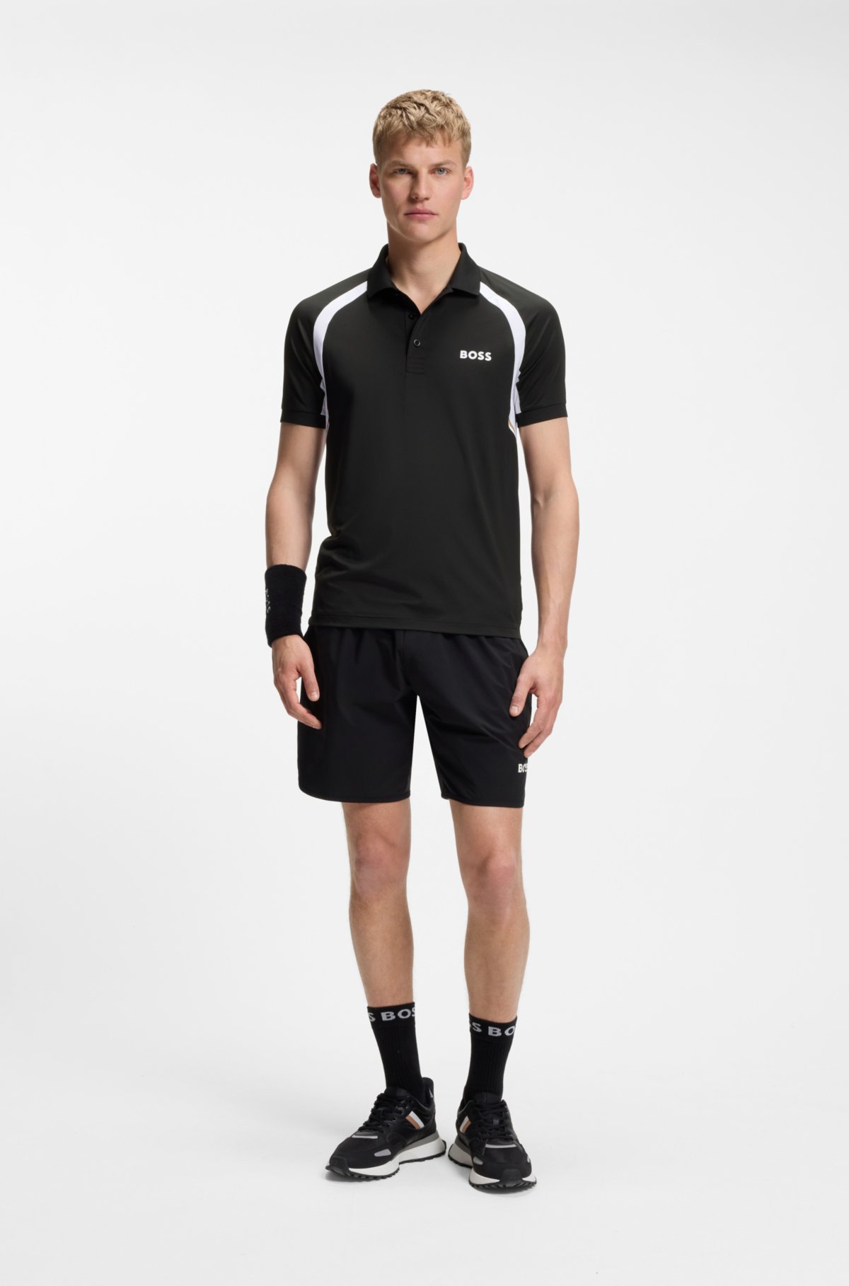 Camiseta masculina slim-fit com secagem rápida e elasticidade em quatro direções