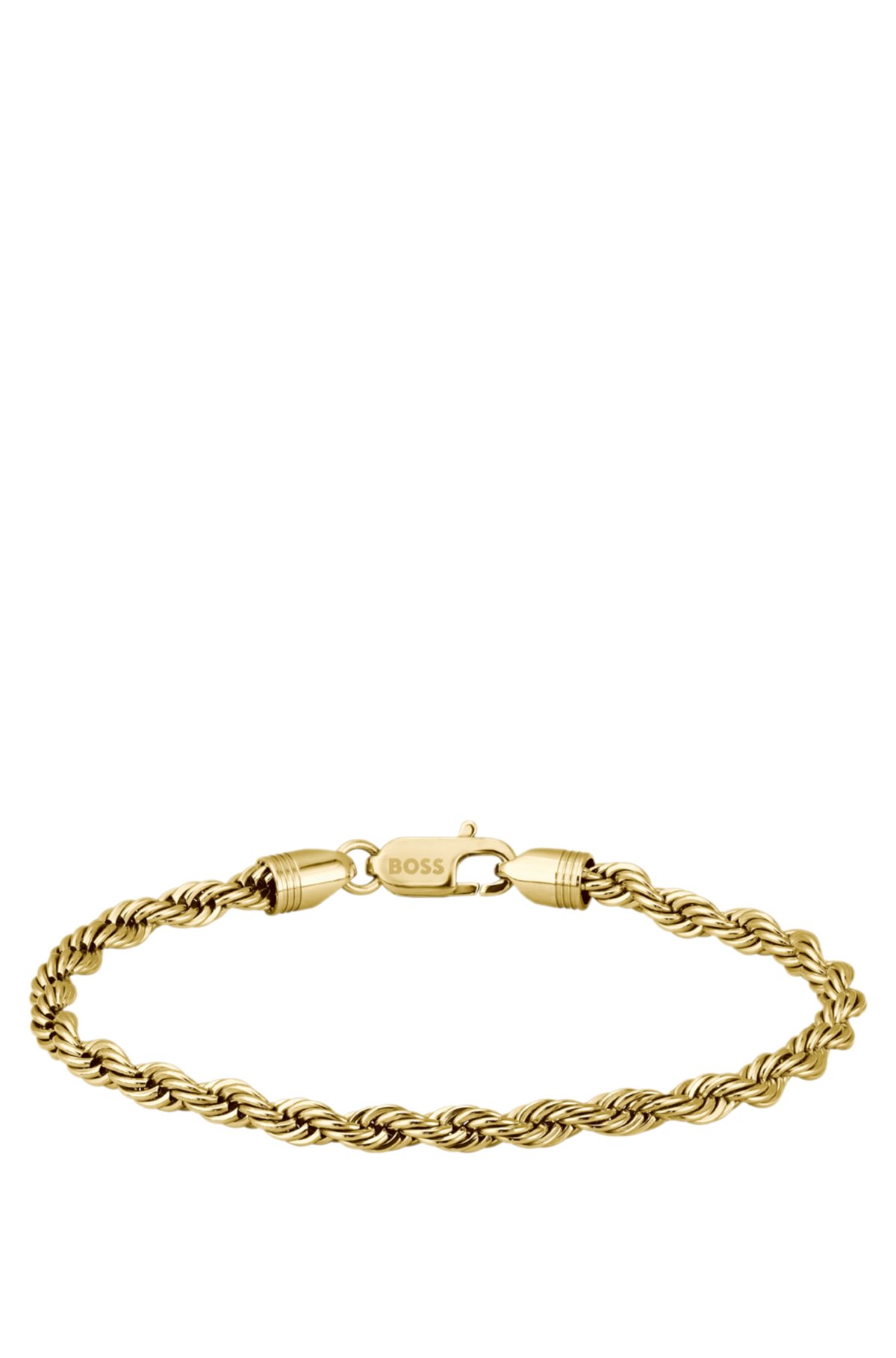 Pulseira com tom dourado e corrente estilo corda