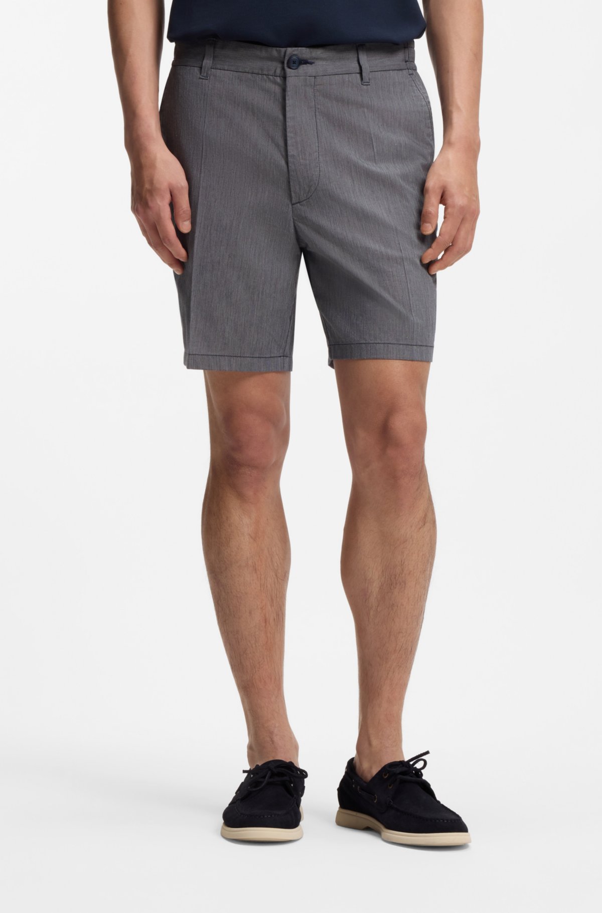 Bermudas de algodão elastano com corte moderno