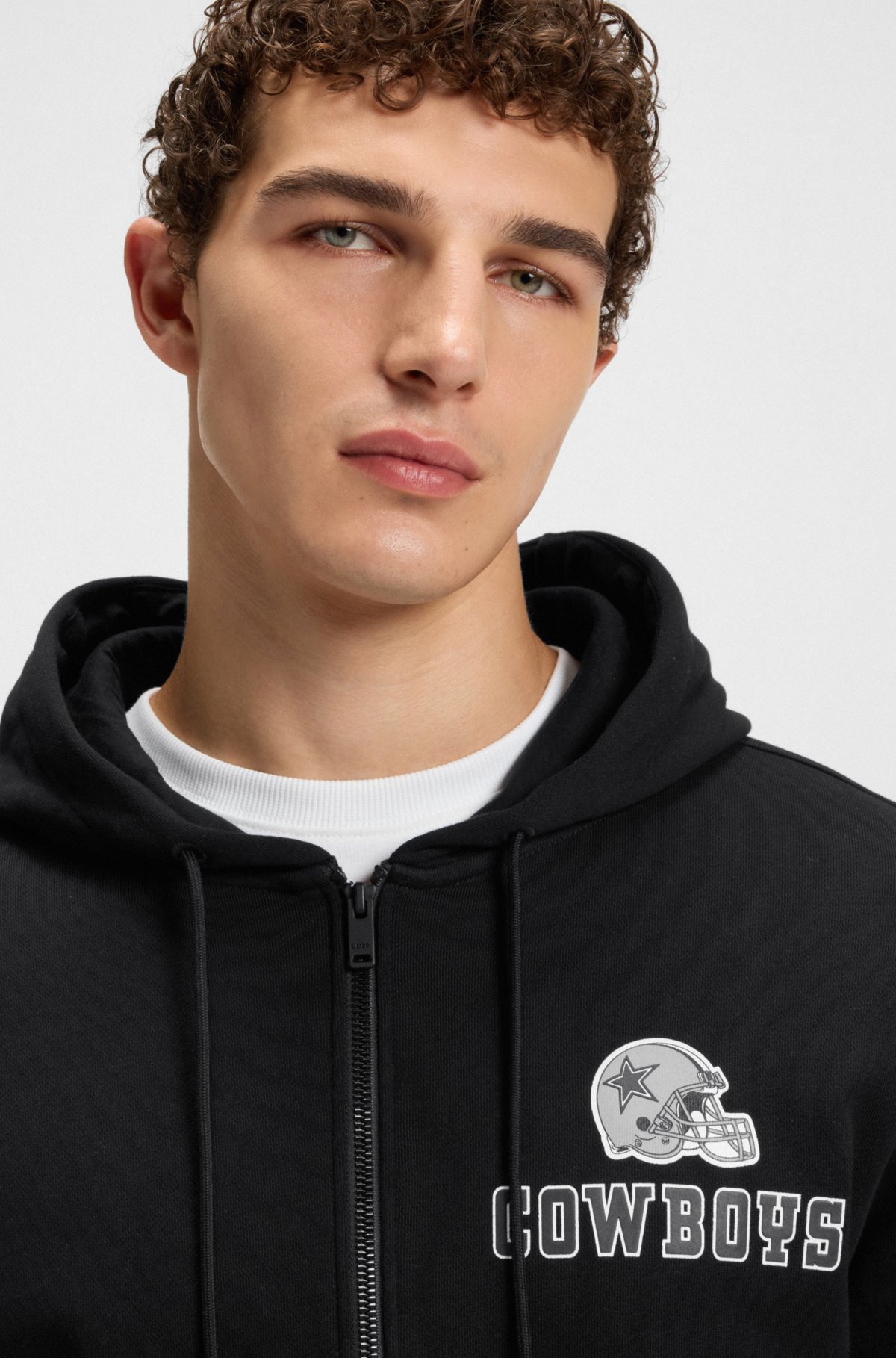 Moletom com zíper BOSS x DALLAS COWBOYS com logotipo alternativo