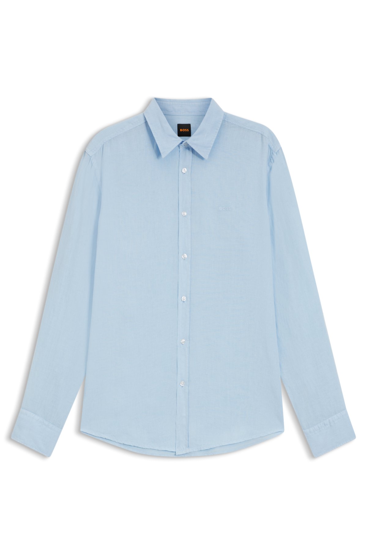 Camisa com corte regular em linho