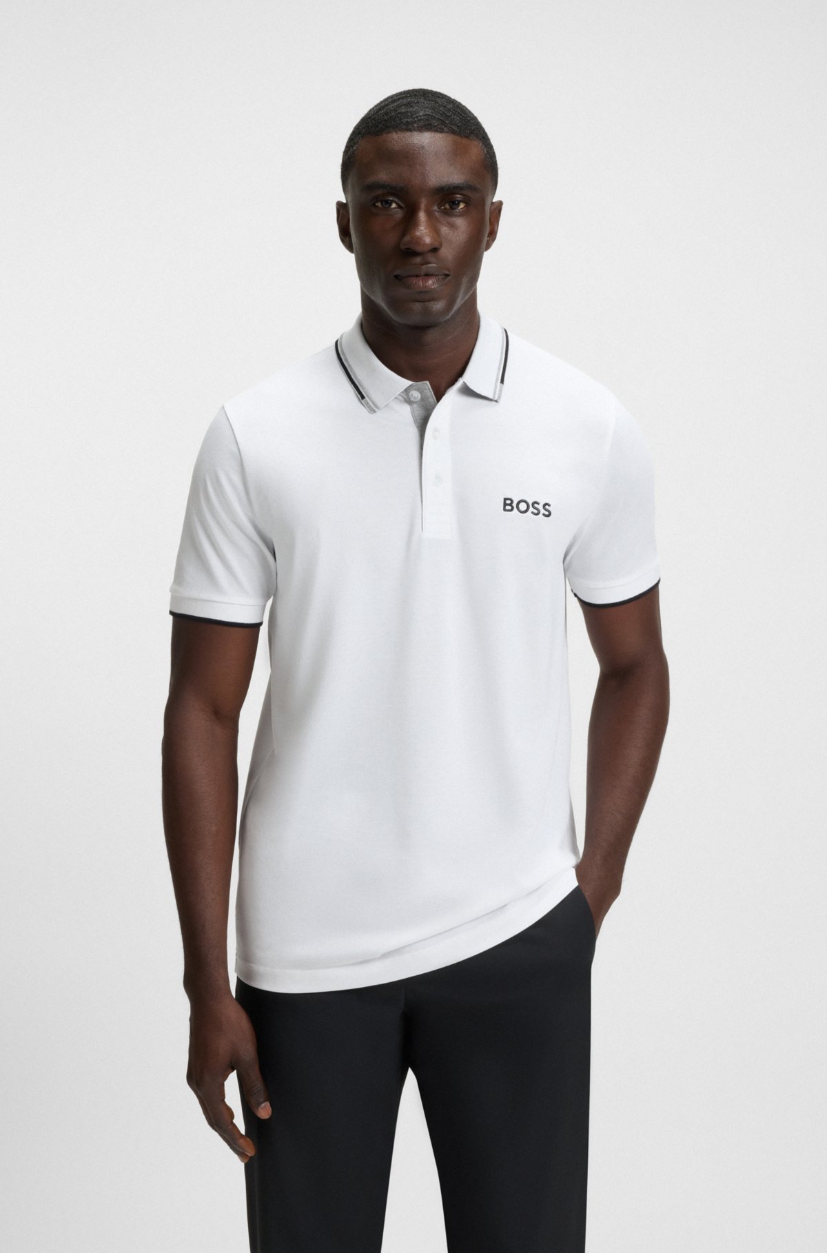 Camisola polo regular-fit Active Paddy em piquê de secagem rápida com elastano