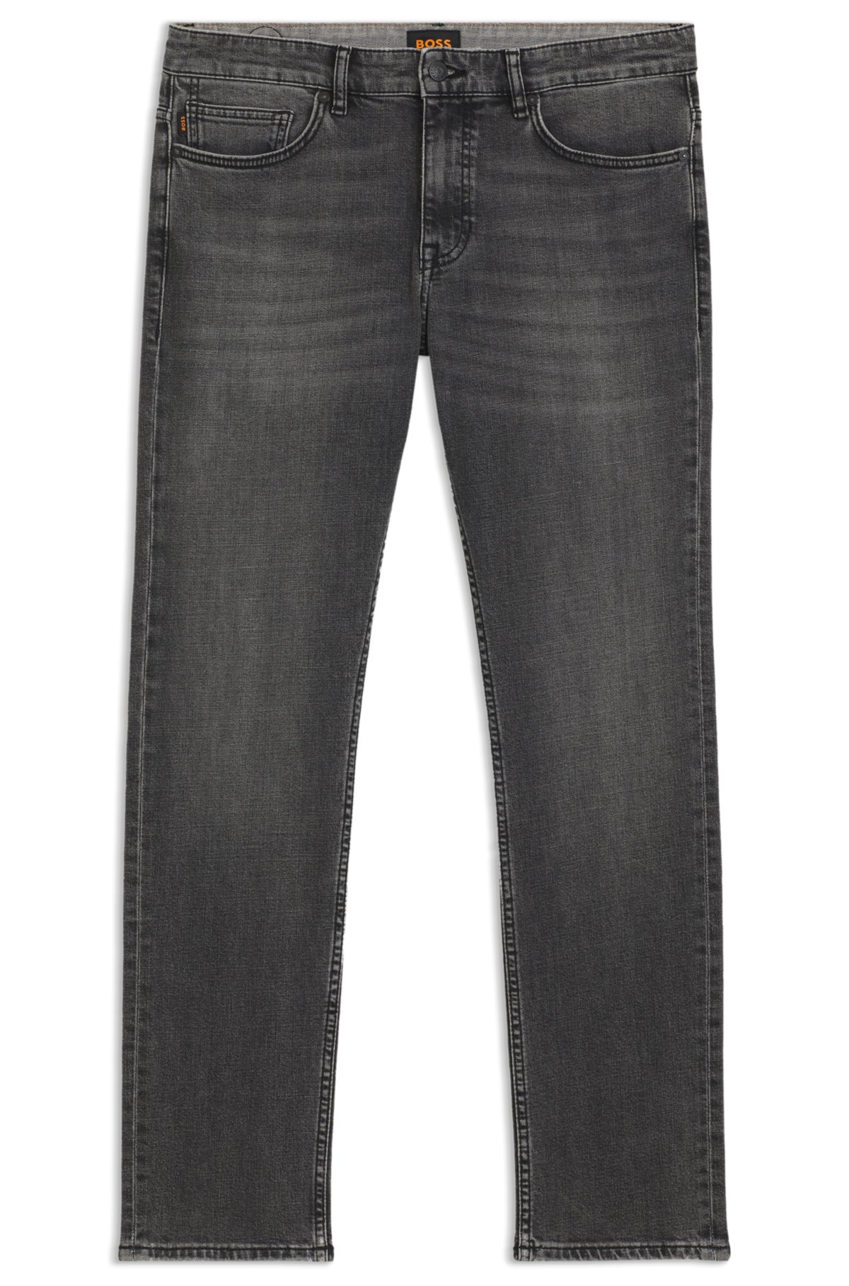 Calças jeans slim-fit cinza Delaware em denim confortável com elastano