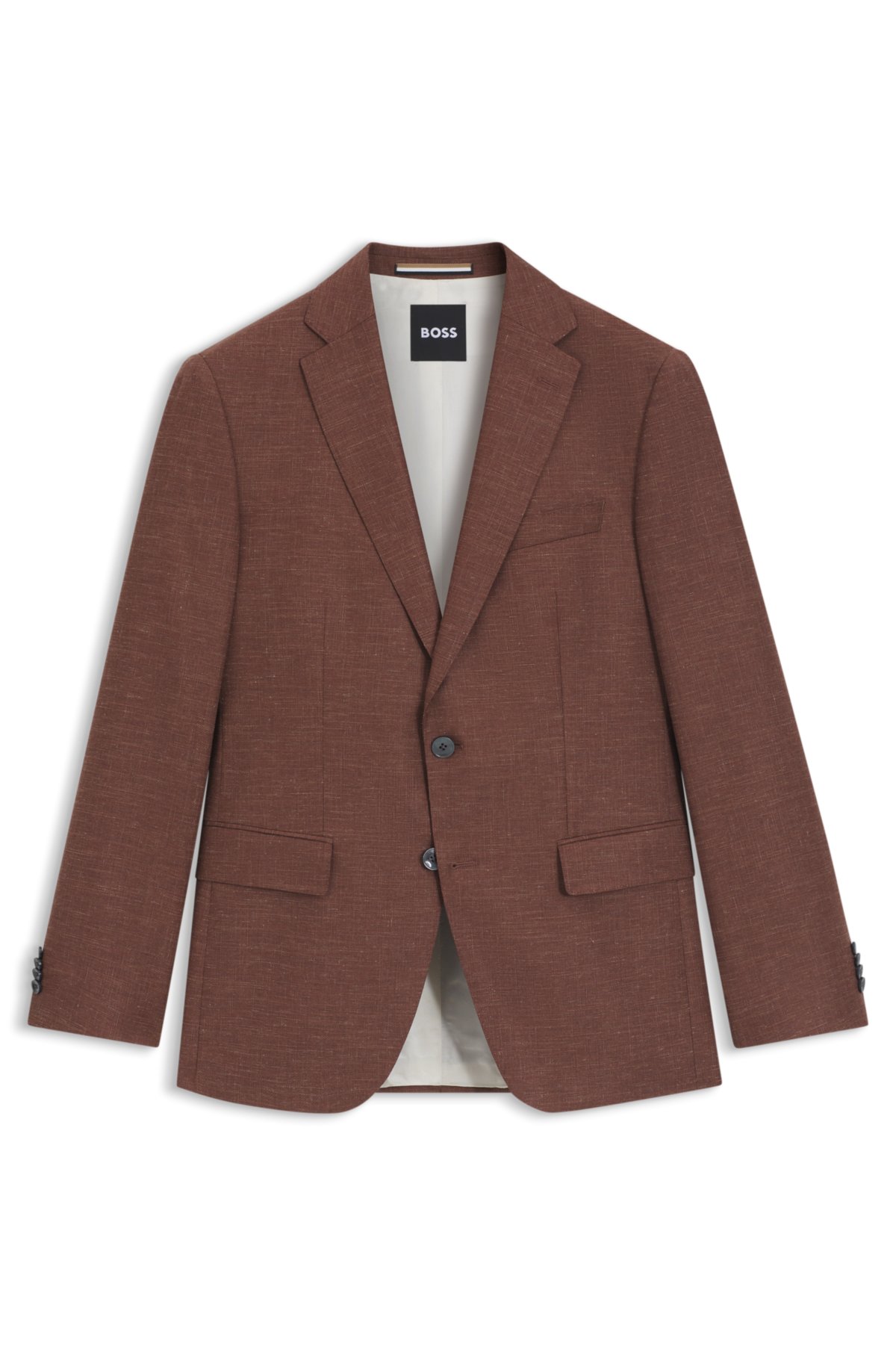 Jaqueta slim-fit com estampa em tecido elástico