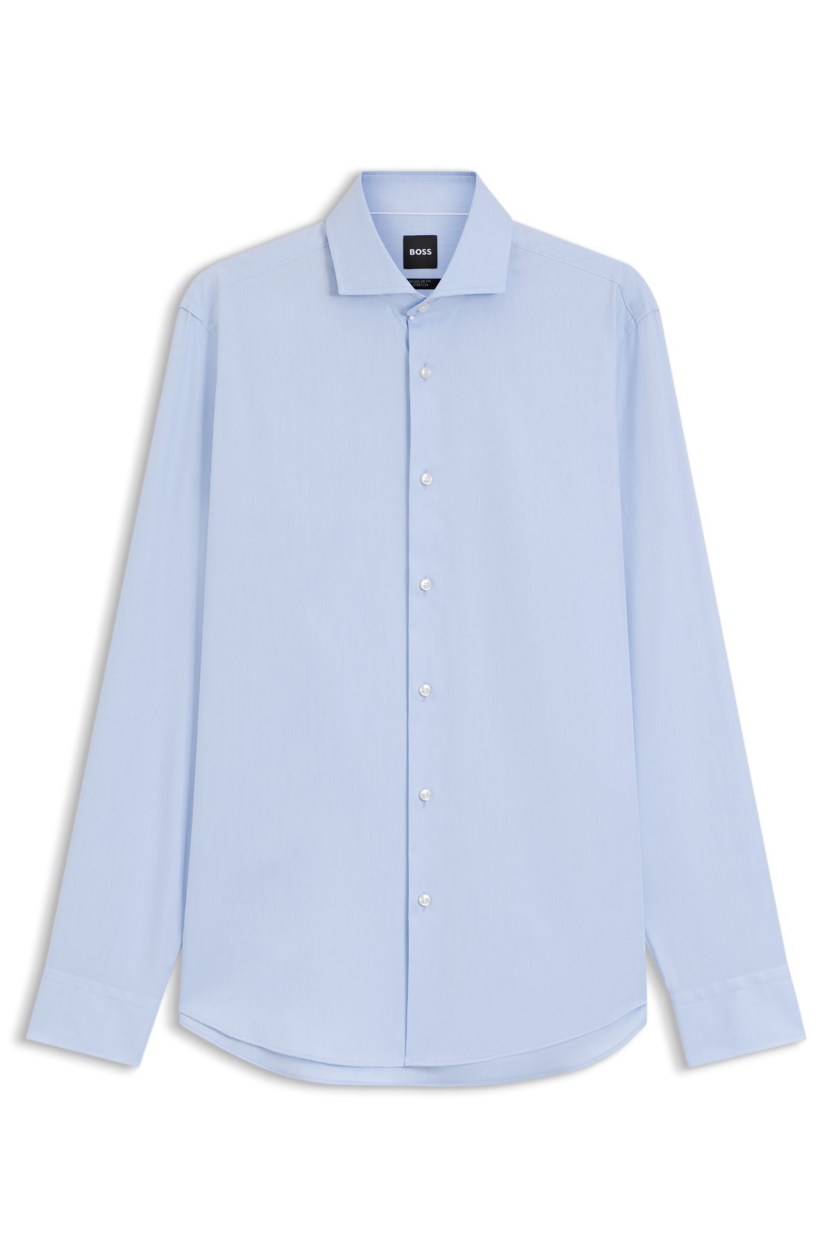 Camisa regular-fit em algodão listrado