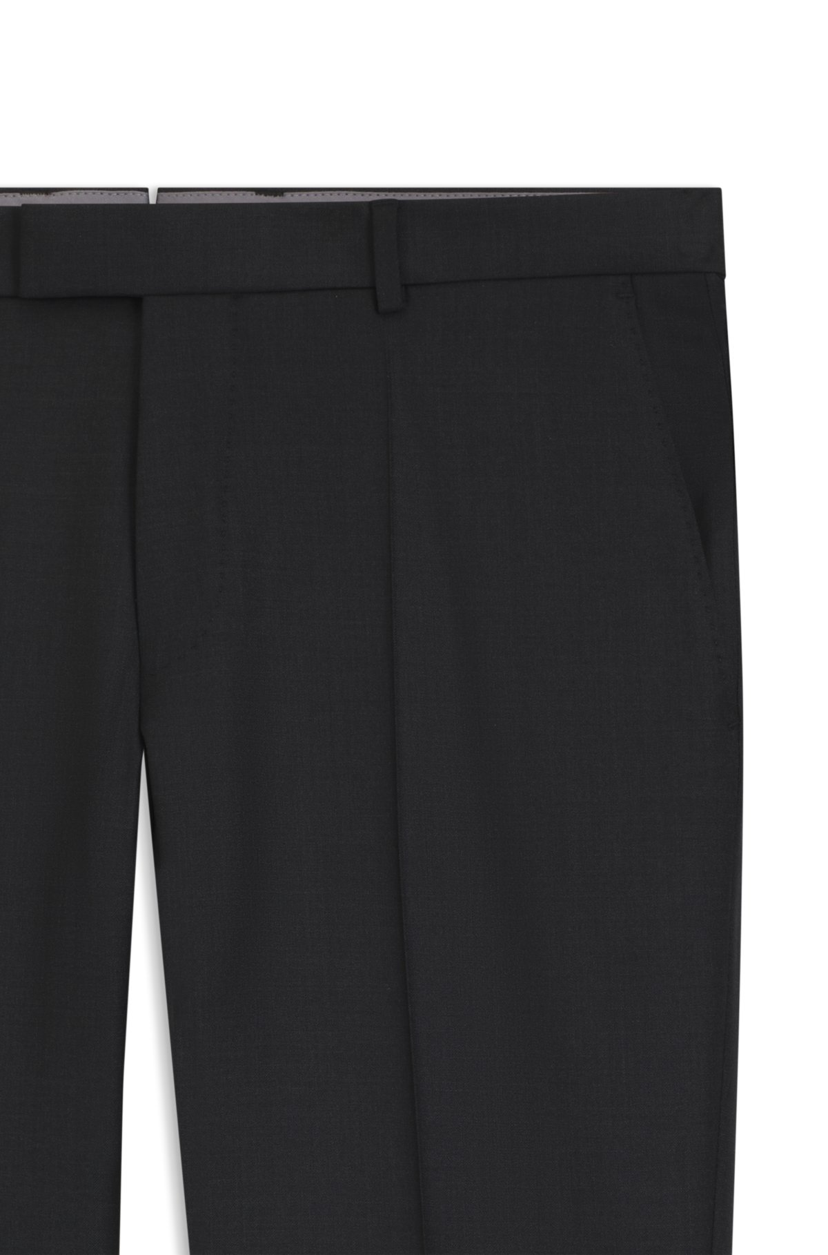Calças slim-fit em lã elástica