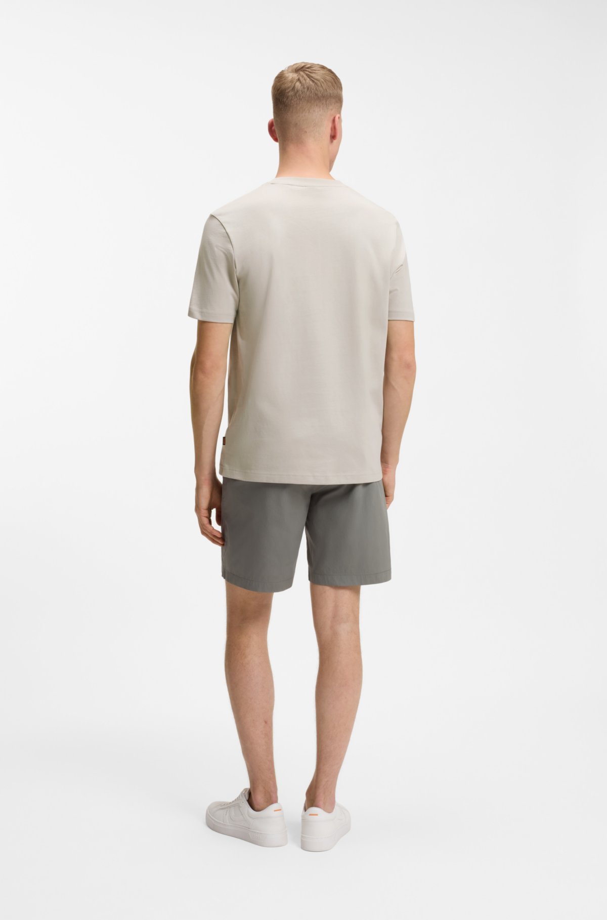 Camiseta regular em malha de algodão Camiseta regular em malha de algodão