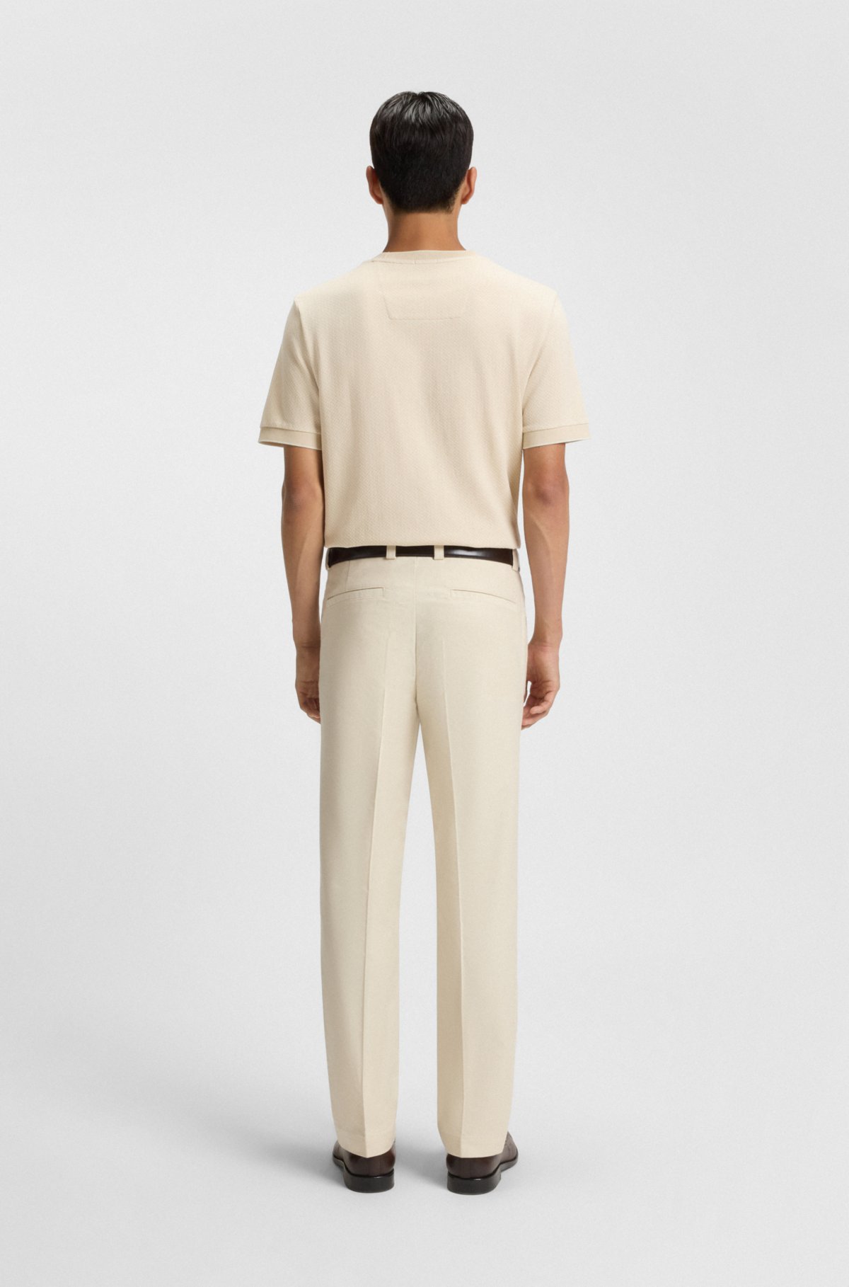 Camiseta de algodão mercerizado com estrutura bicolor