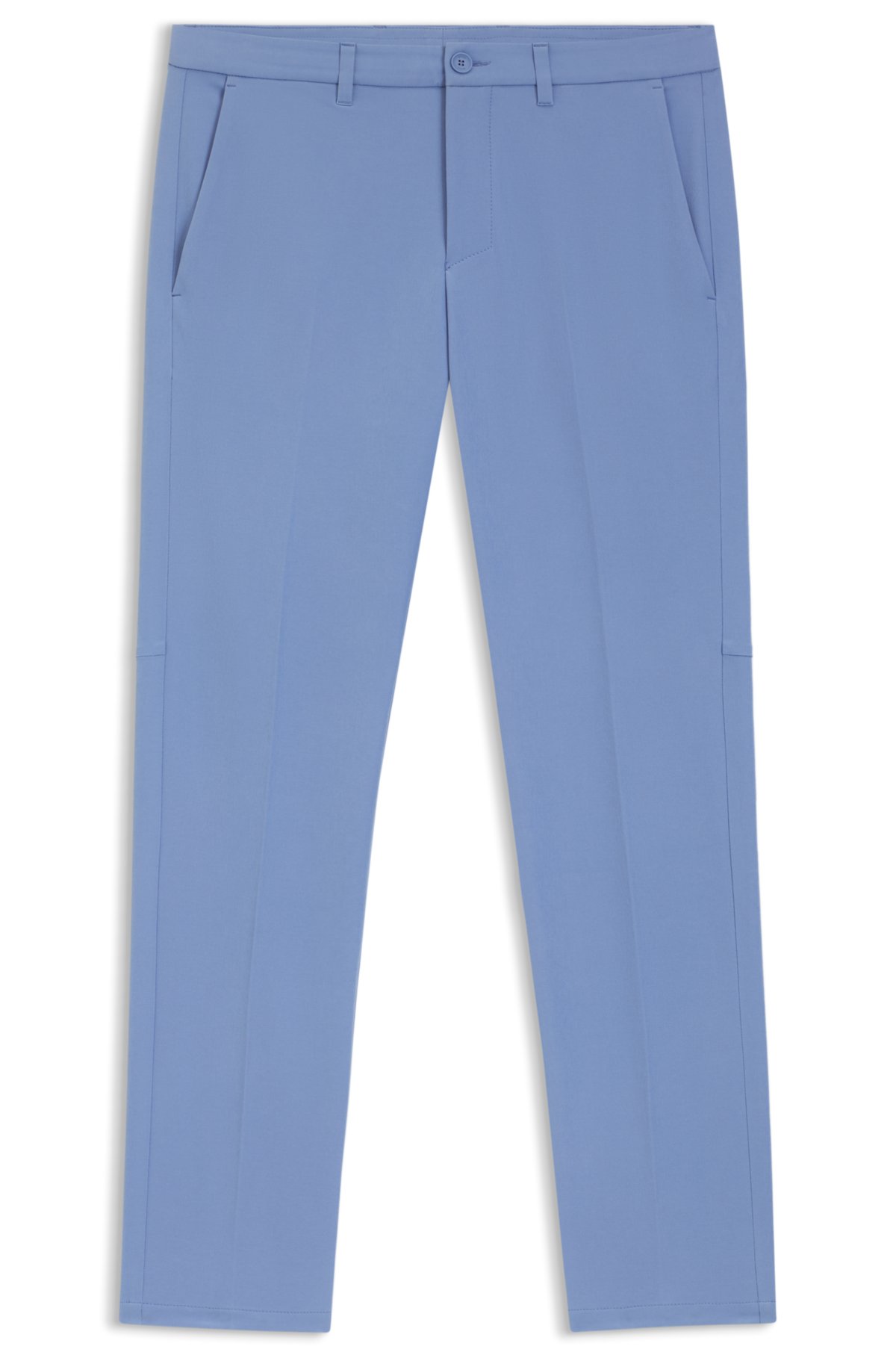Calças slim-fit em tecido elástico repelente de água
