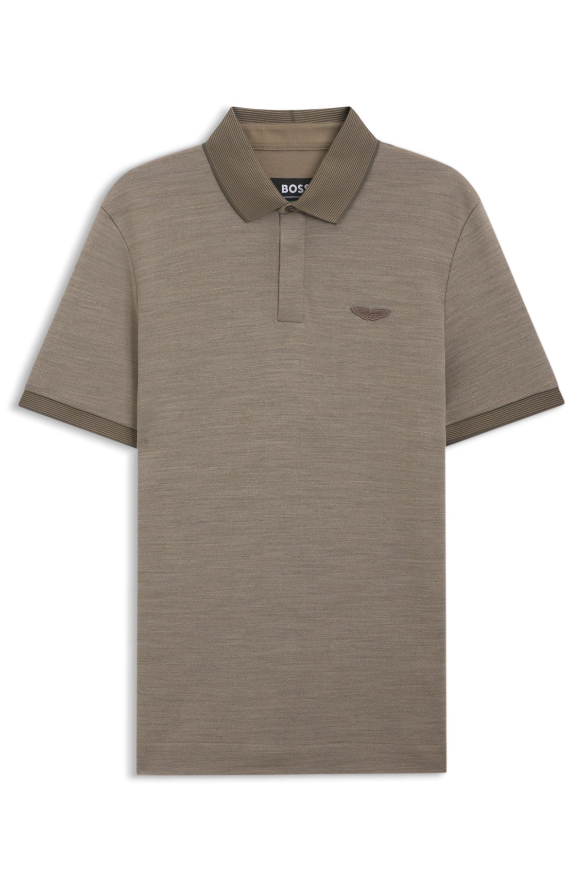 Camisola BOSS x ASTON MARTIN em piqué de algodão e lã