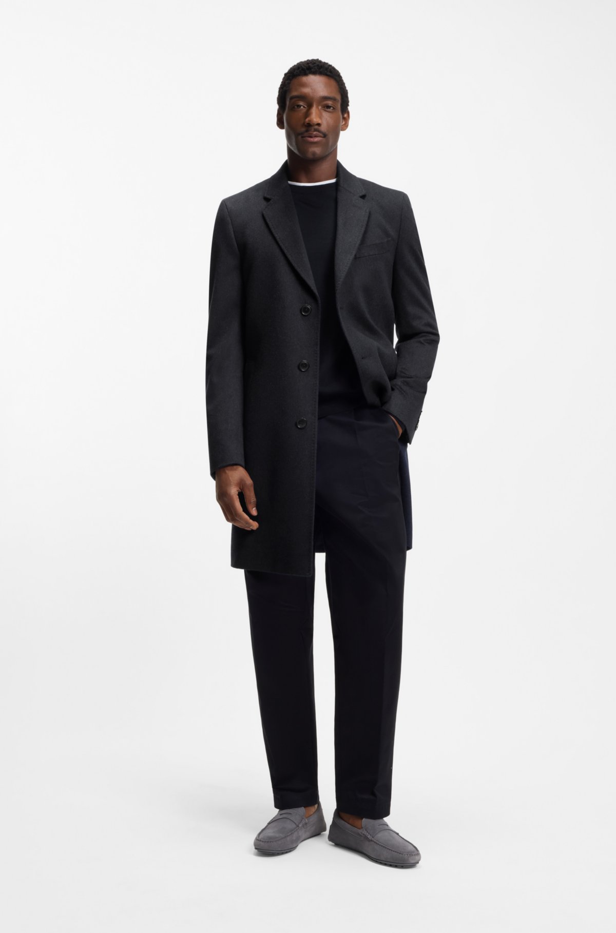 Casaco de cashmere com corte justo