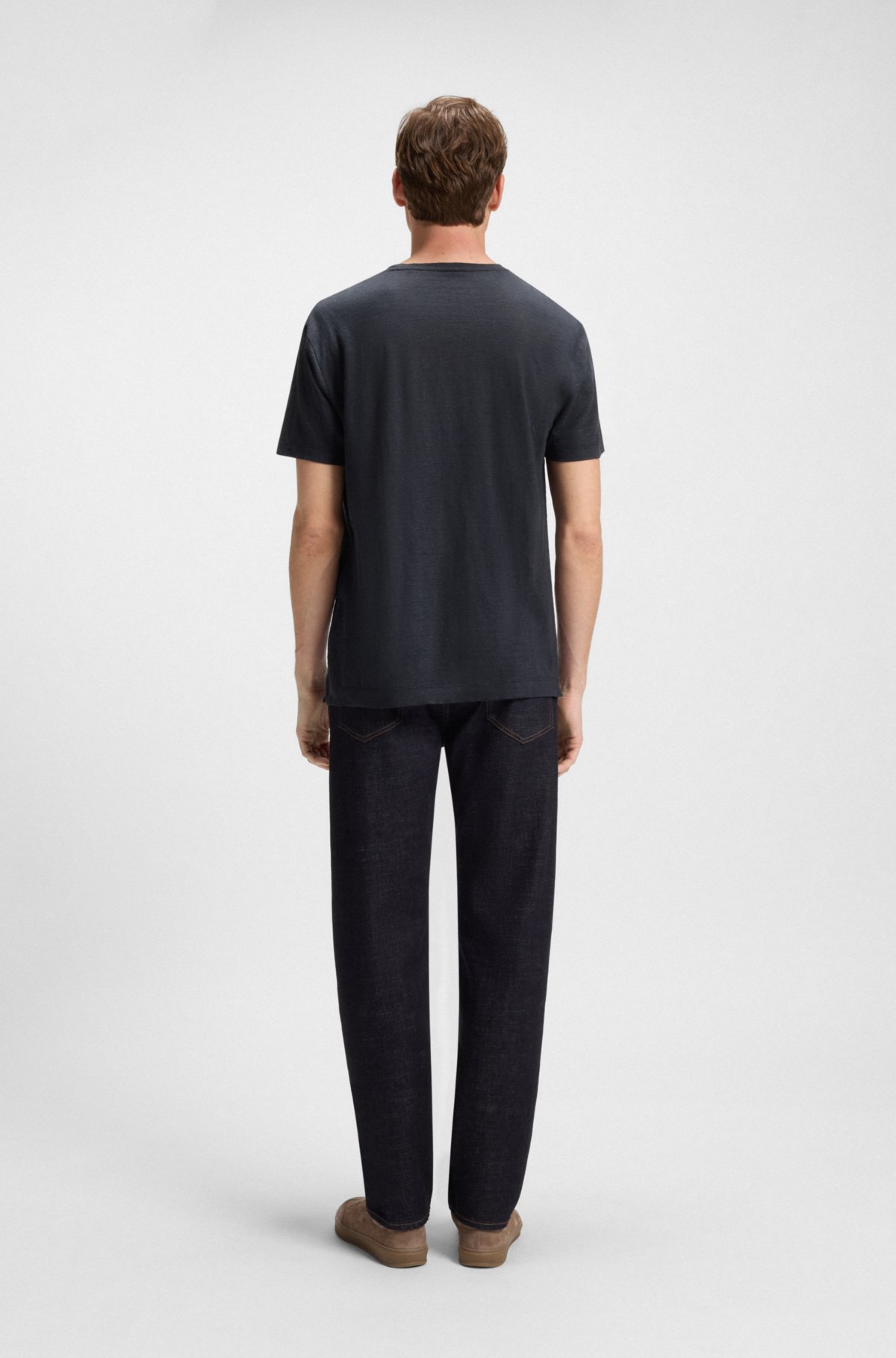 Camiseta BECKHAM x BOSS em linho macio