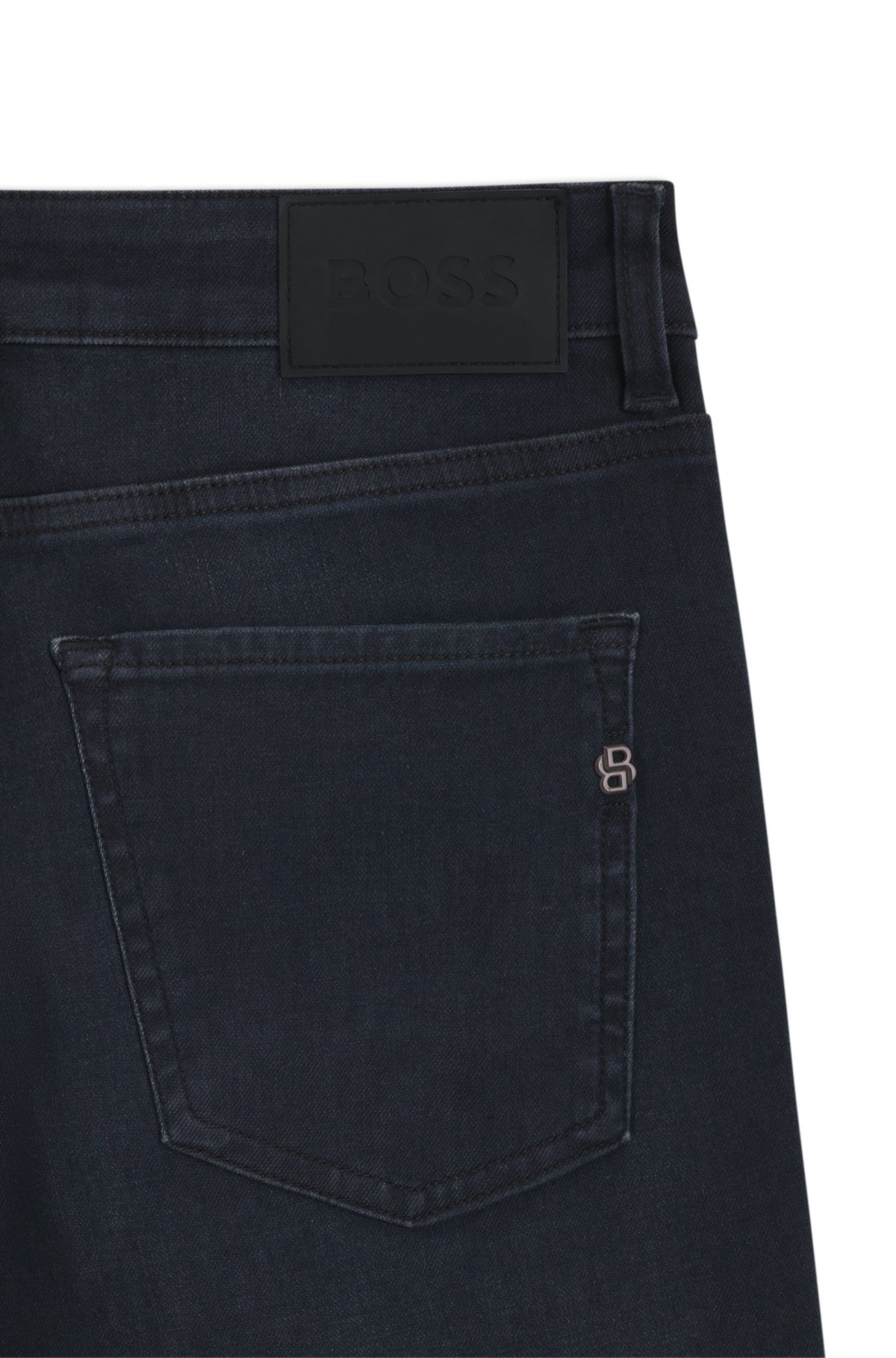Calças jeans slim-fit Delaware blue em denim tricotado