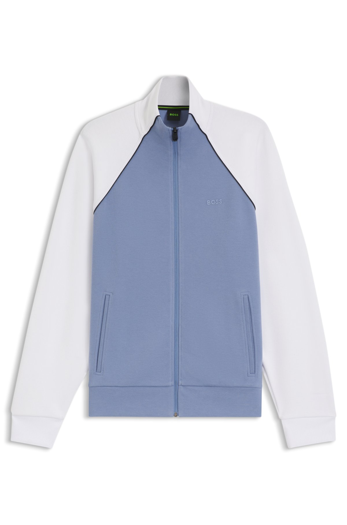 Sweatshirt com contraste de costura em mistura de algodão