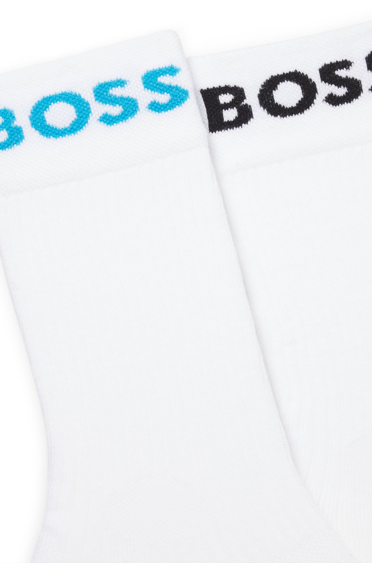 Conjunto de dois pares de meias de comprimento regular em tecido elástico