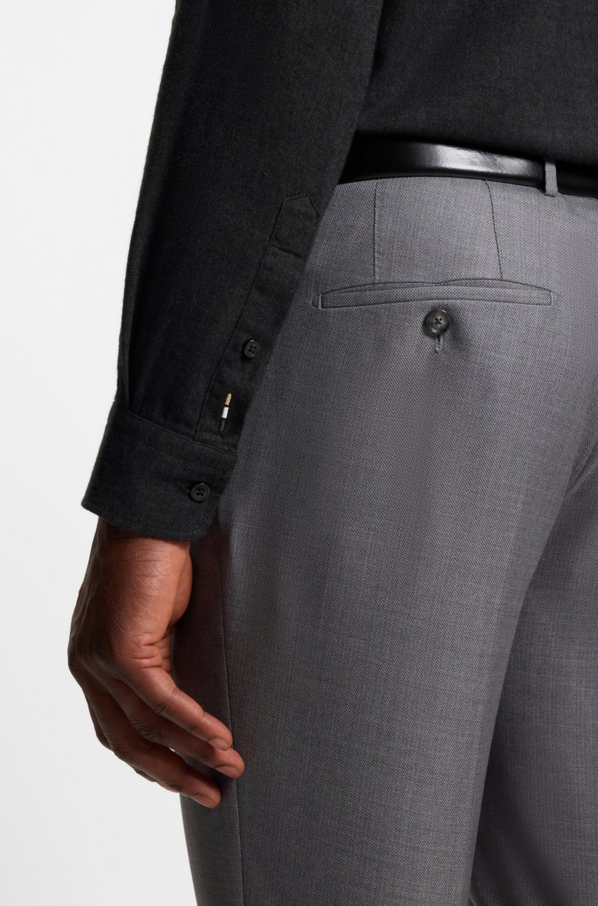 Camisa regular-fit em flanela de algodão