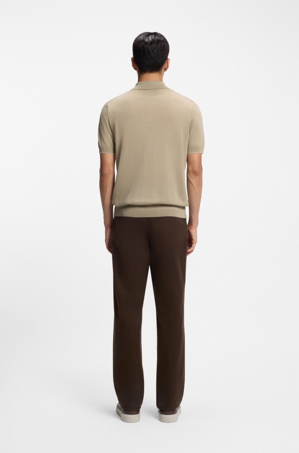 Camisola de malha em seda e algodão