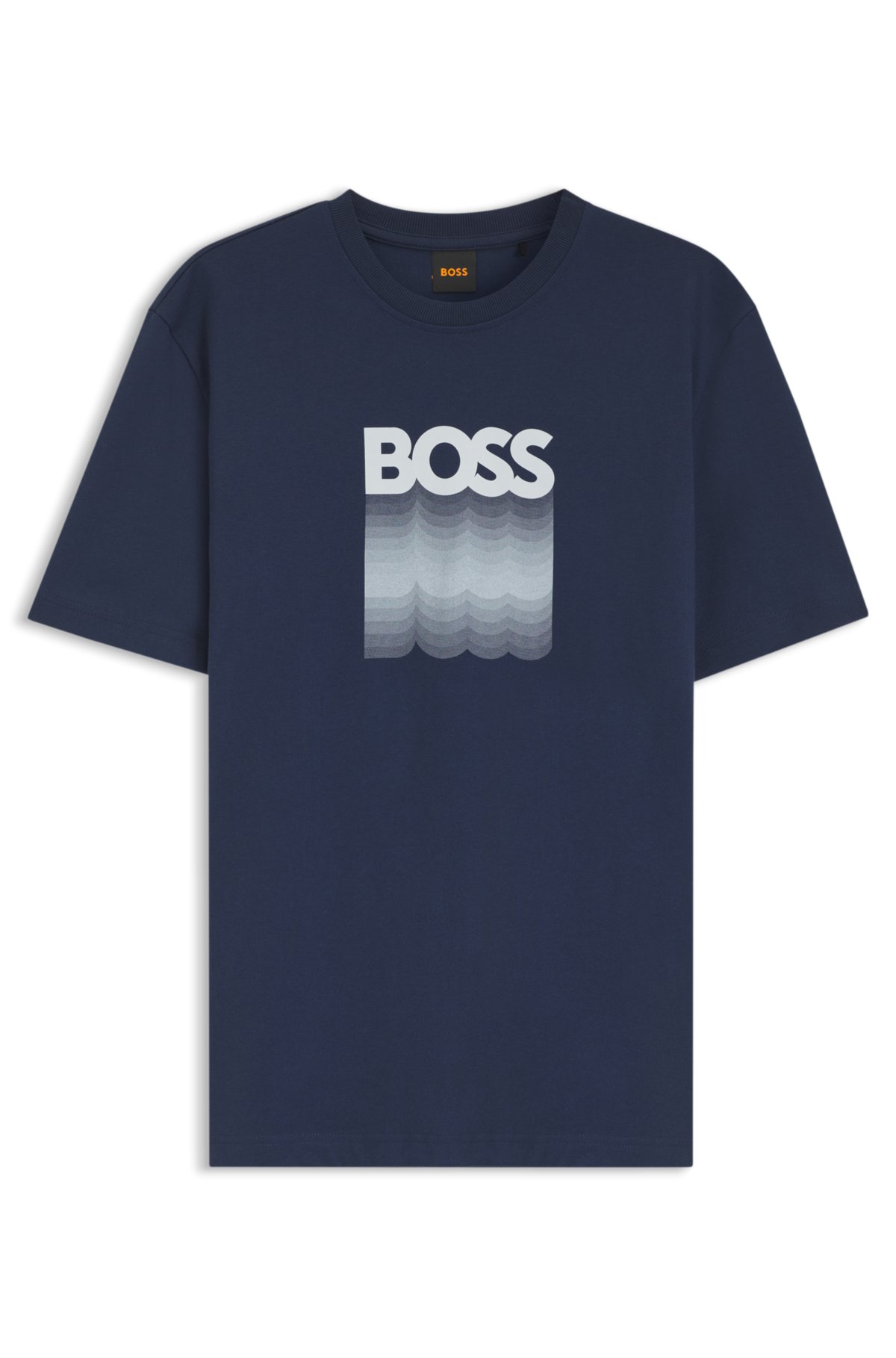 Camiseta regular de malha de algodão