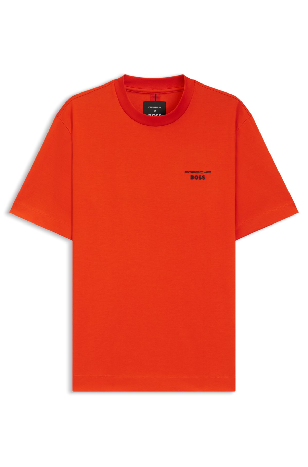 Camiseta masculina Porsche x BOSS com arte Targa em algodão mercerizado