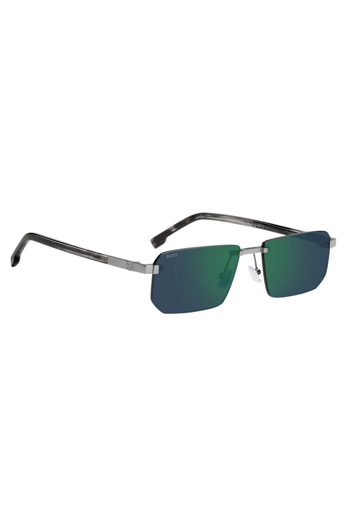 Óculos de sol sem armação com lentes coloridas e monograma Double B