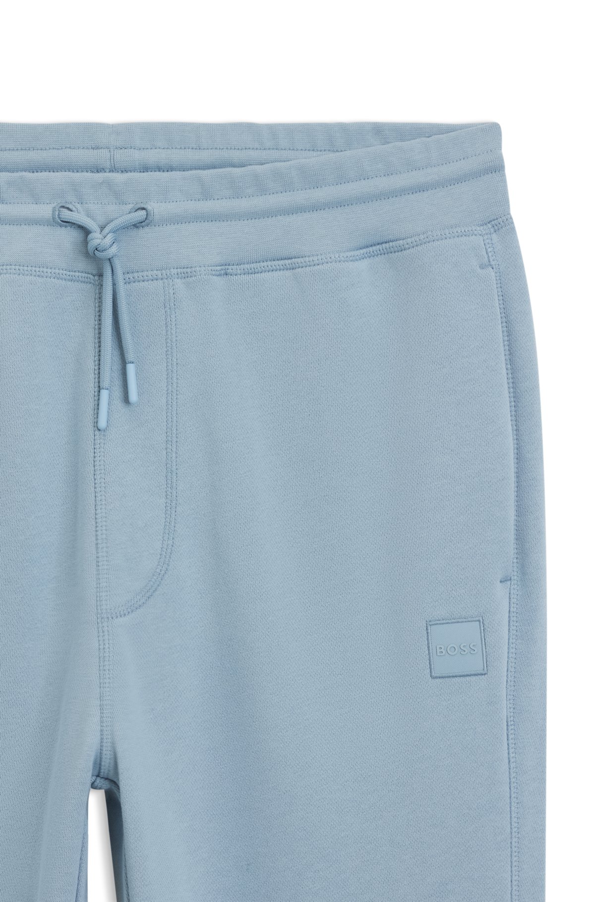 Calças de pijama com patch de logotipo em terry de algodão