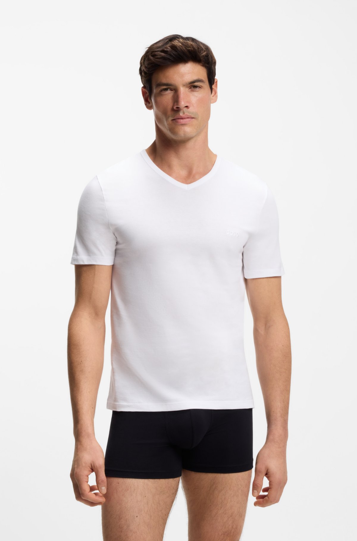 Conjunto de três camisolas de algodão