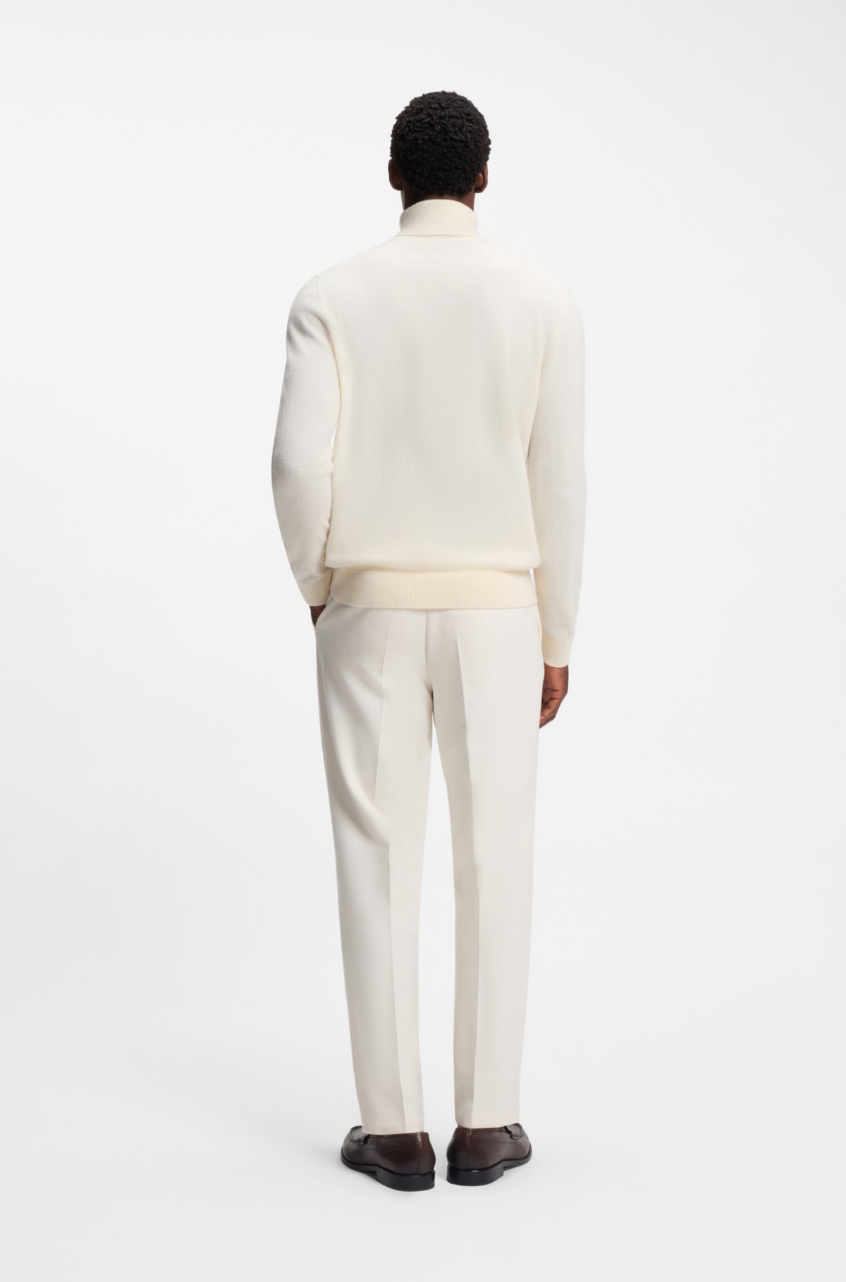 Suéter de gola roll com cashmere