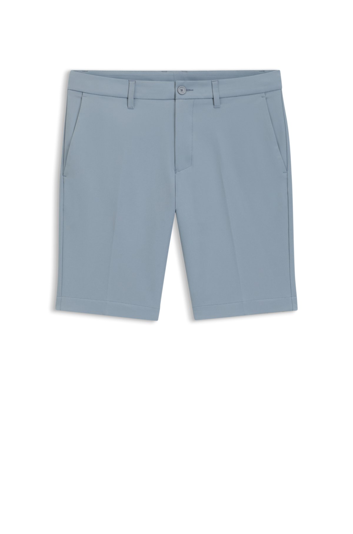 Bermudas slim-fit em tecido elástico repelente à água