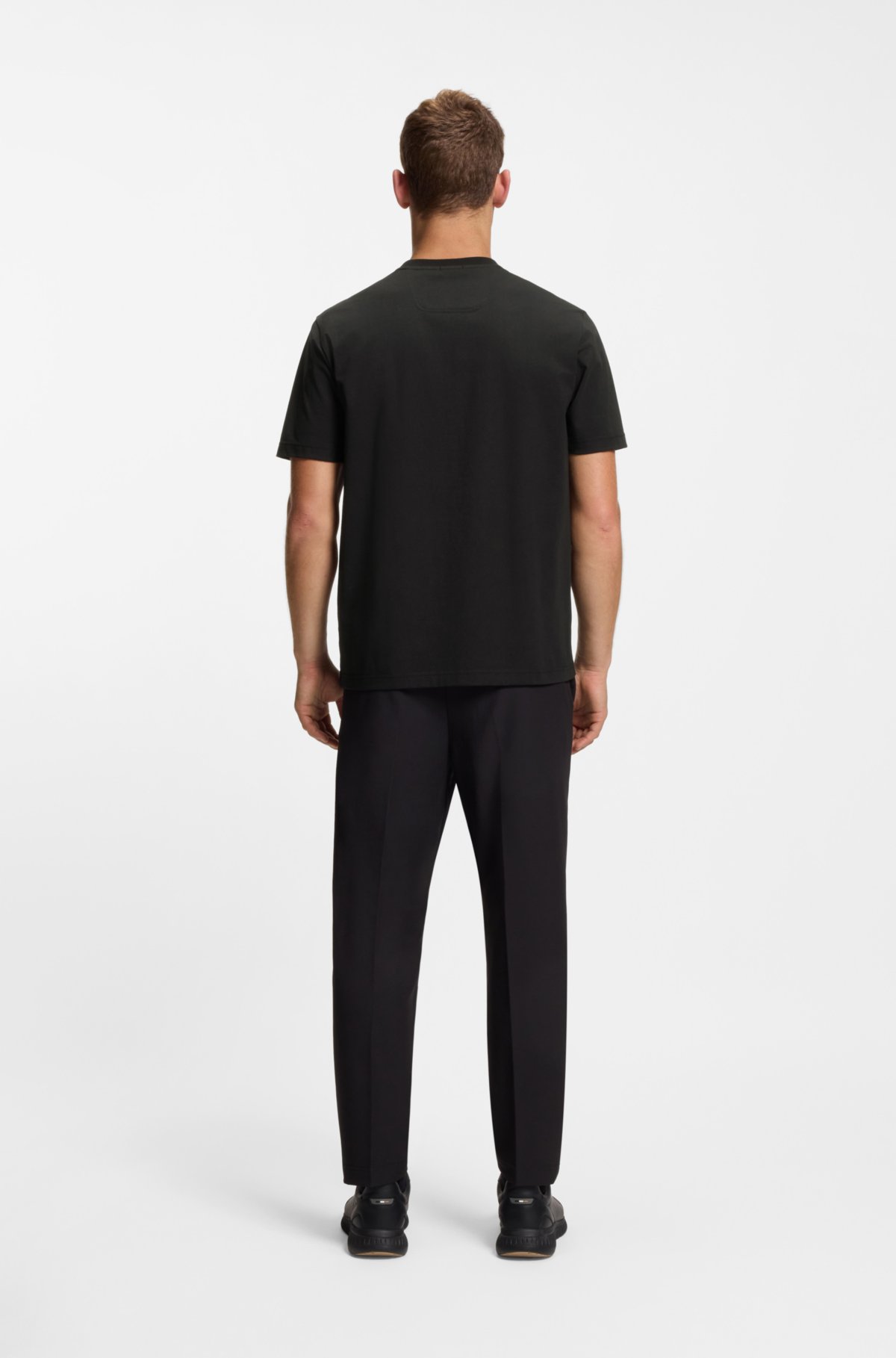 Camiseta Tonal-logo em algodão elástico