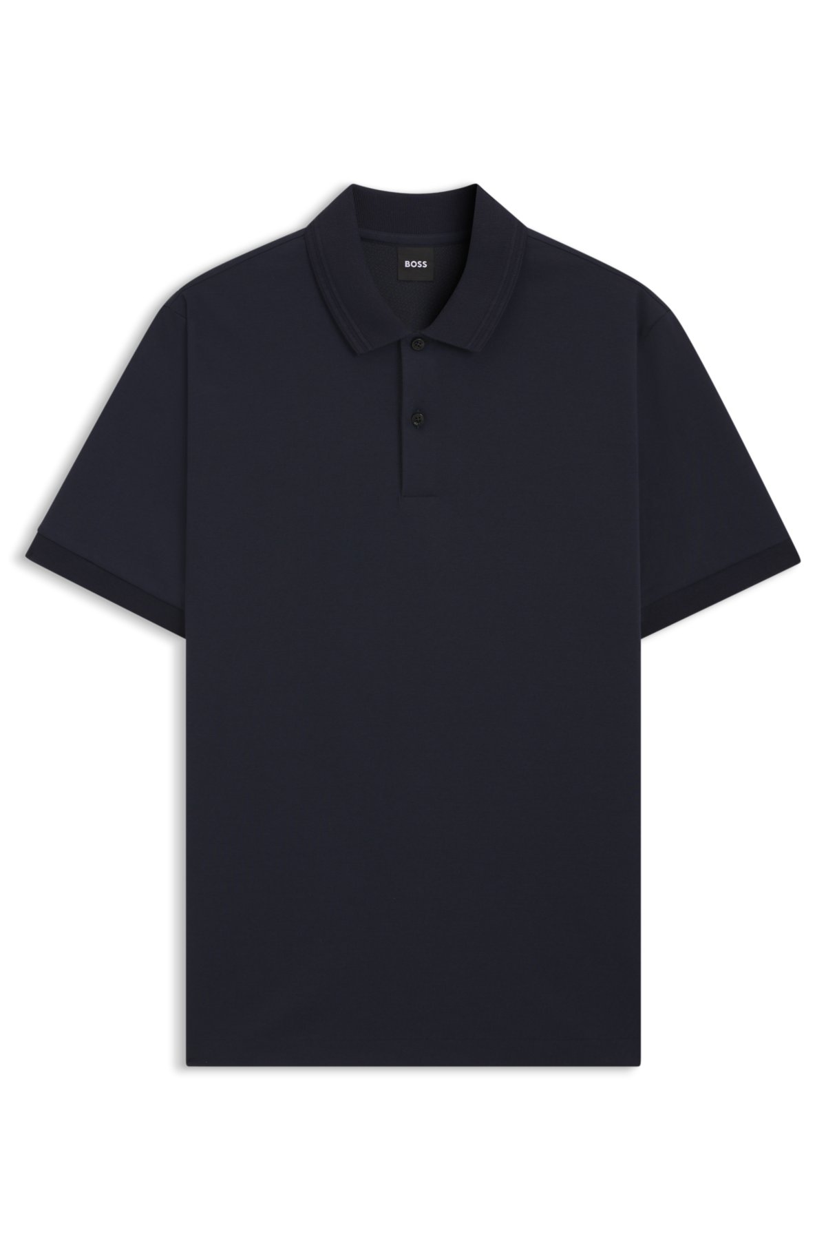 Camisa polo com monograma no punho em uma mistura de algodão