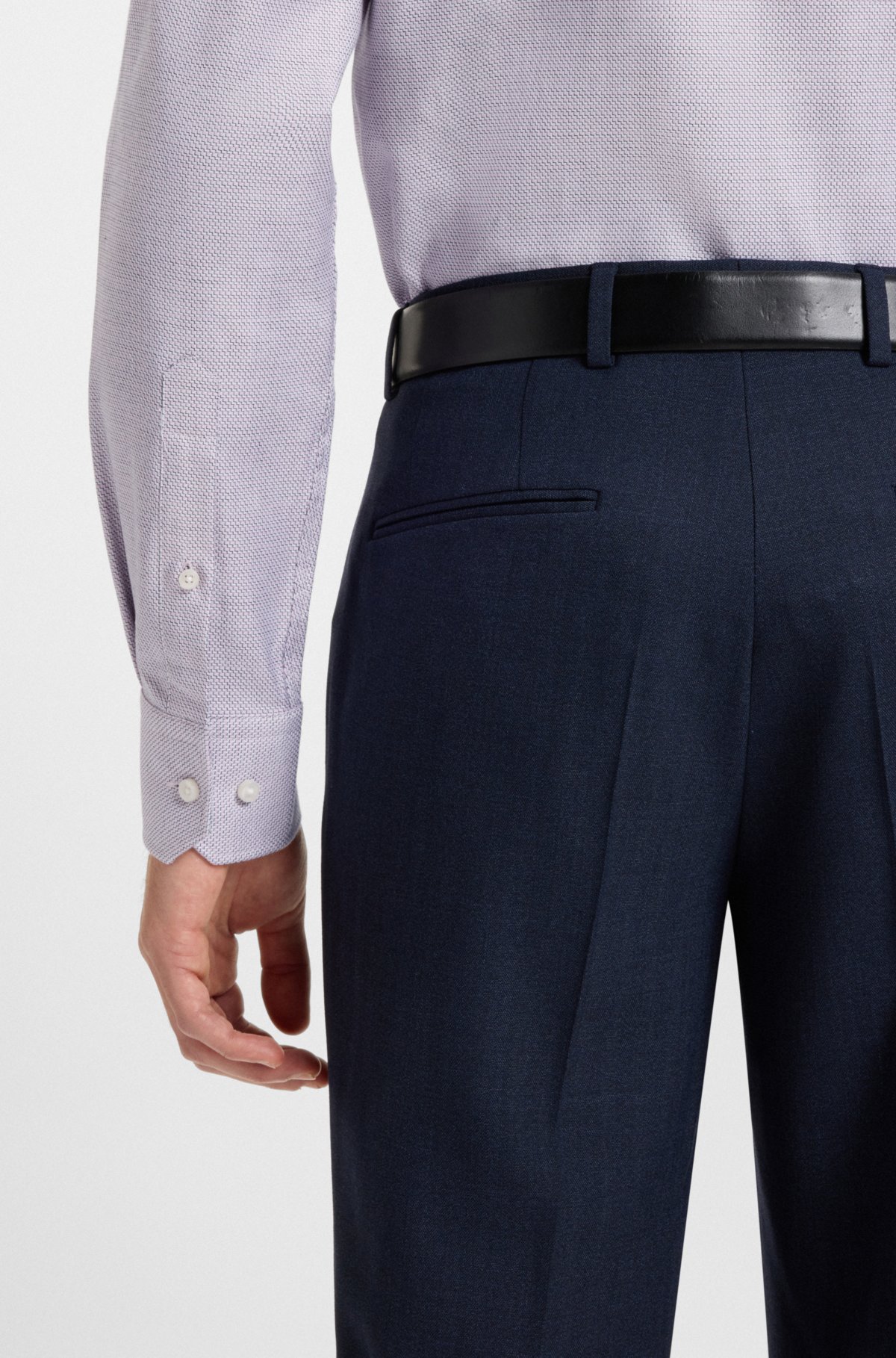 Camisa regular-fit estampada em tecido de algodão
