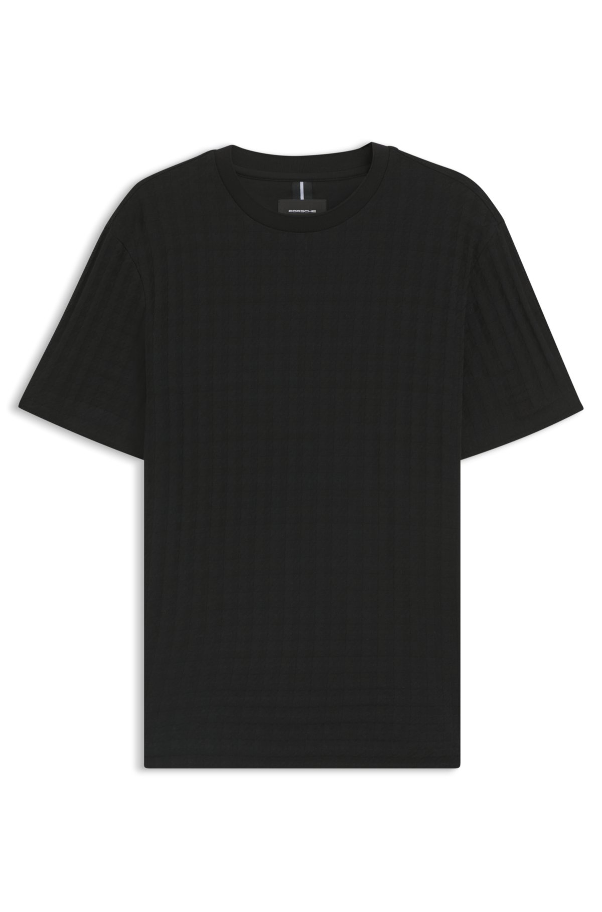 Camiseta de malha de algodão mercerizado Porsche x BOSS com estampa houndstooth