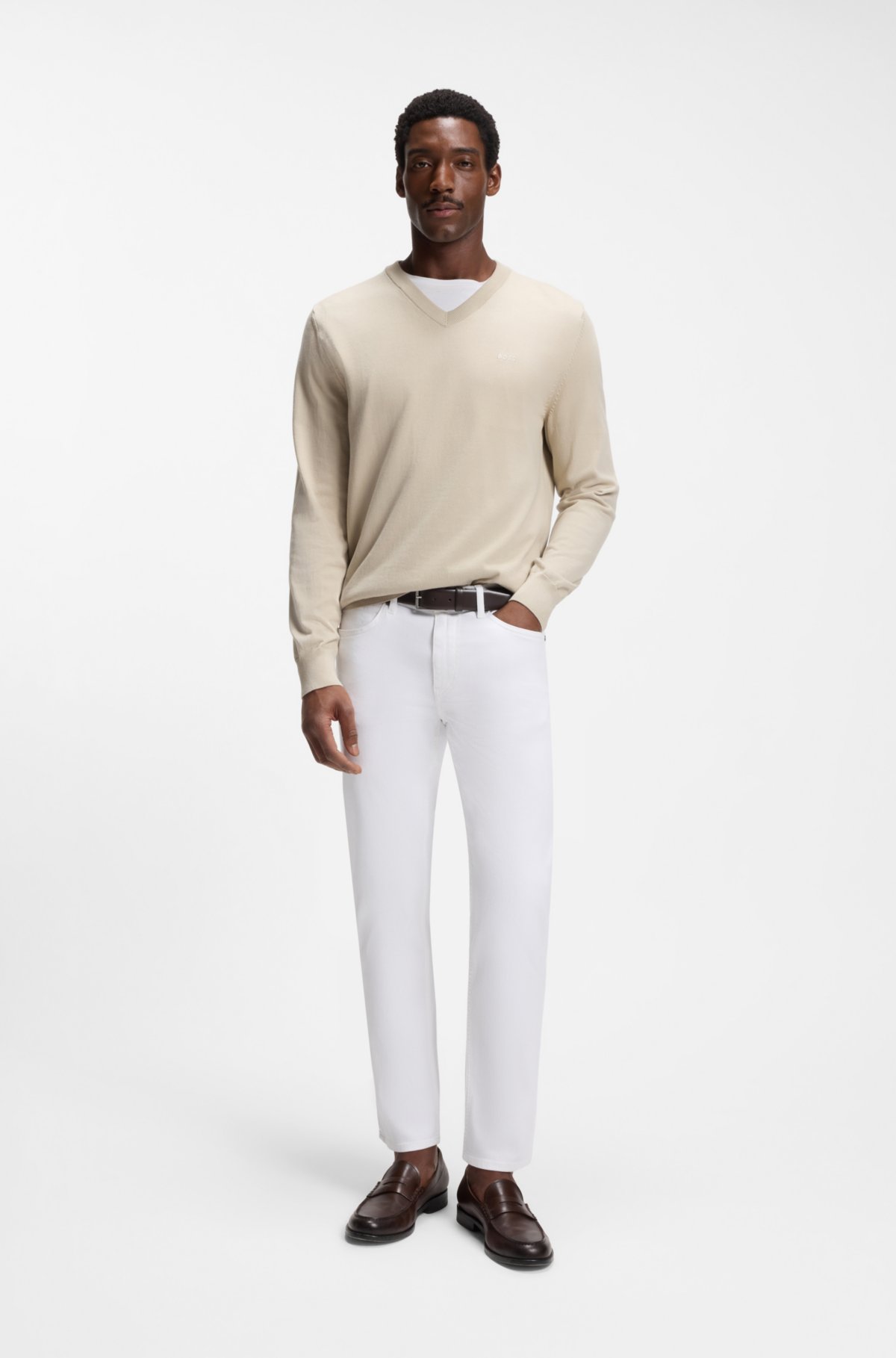 Calças jeans slim-fit Delaware em denim supermacio