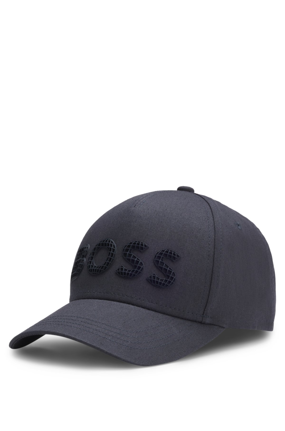 Boné com logotipo estruturado em algodão twill