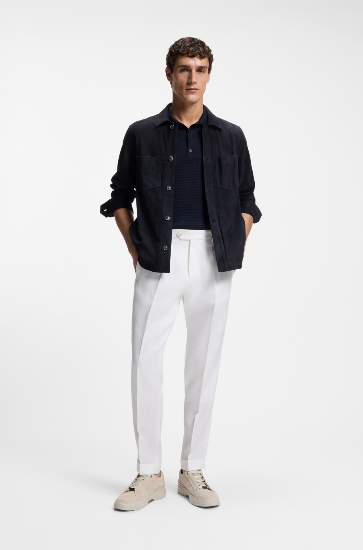Camisa de couro de metis com forro nappalan