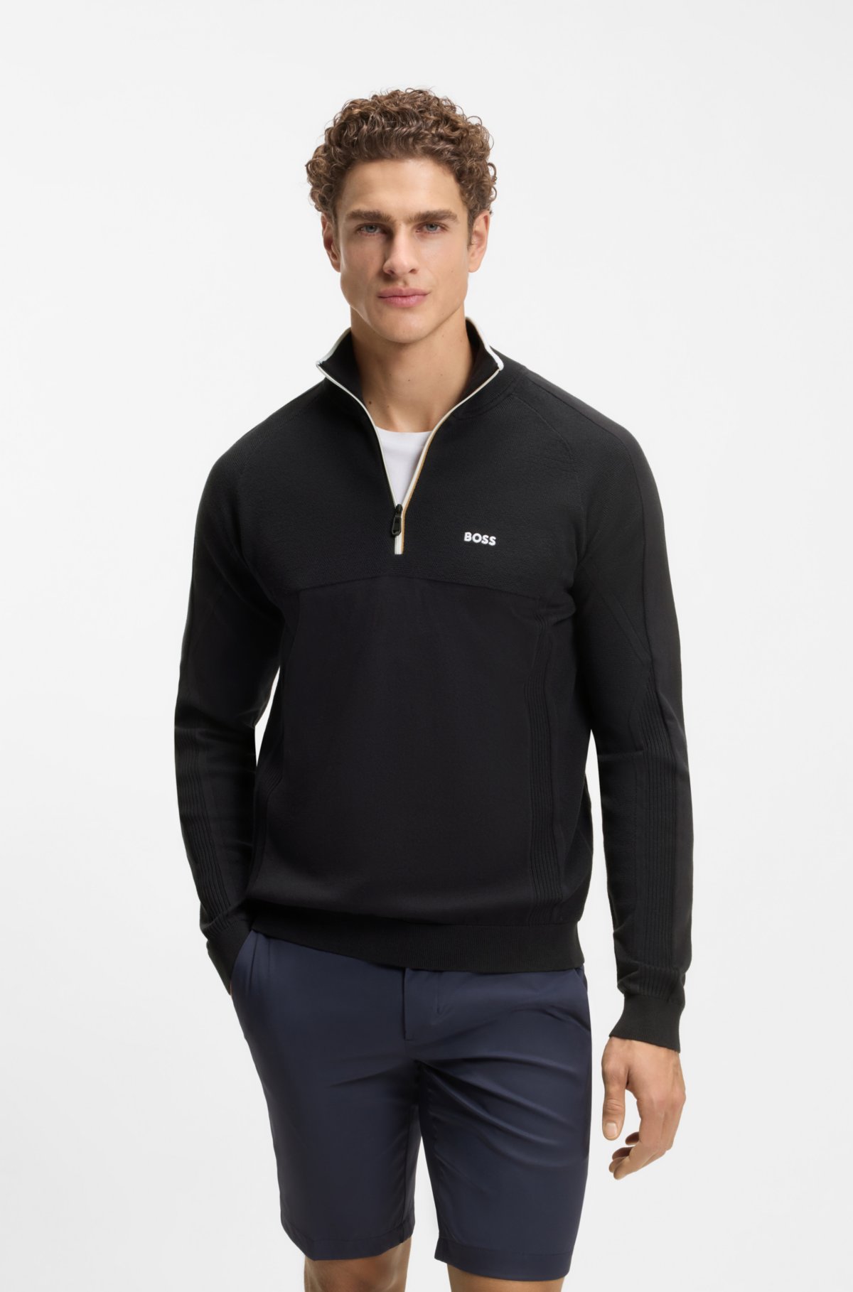 Sweater com gola de zip