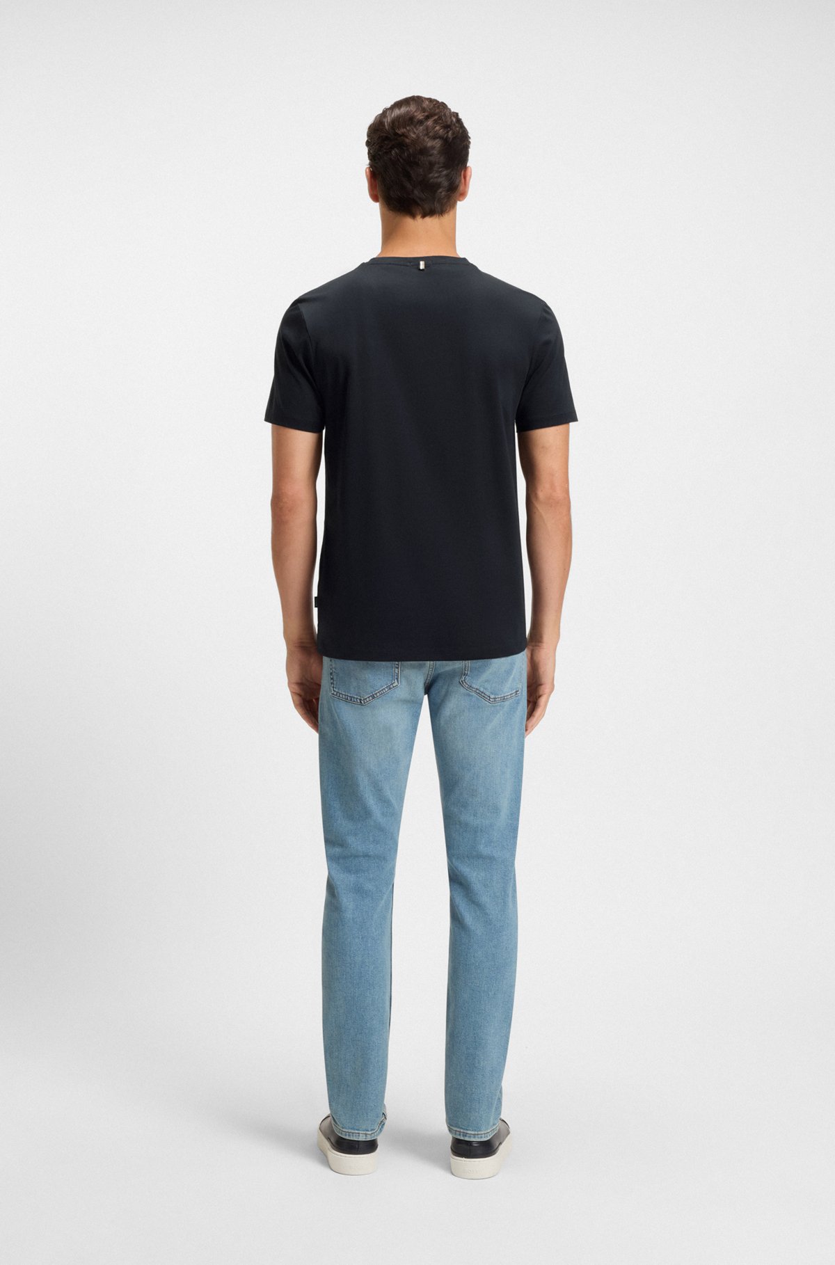 Camiseta slim em algodão mercerizado