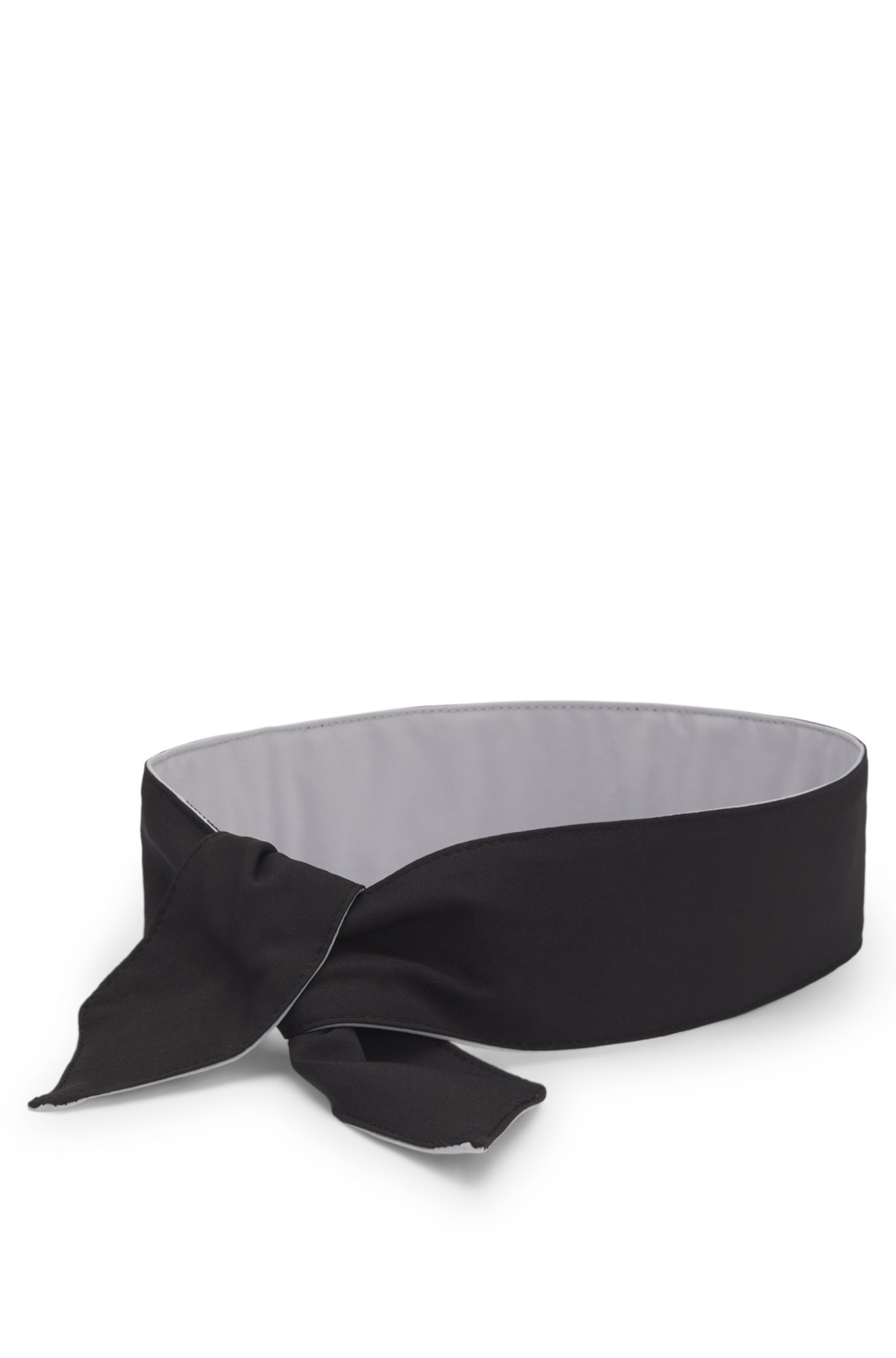 Bandana esportiva em tecido twill elástico com logotipo estampado