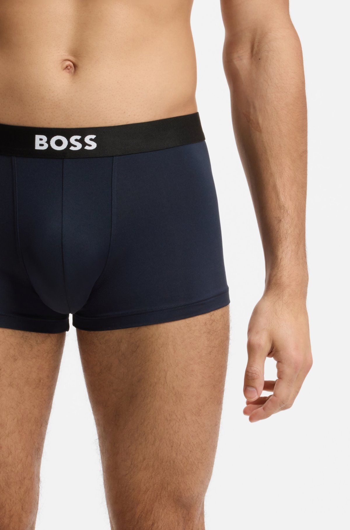 Conjunto de três cuecas de microfibra elástica