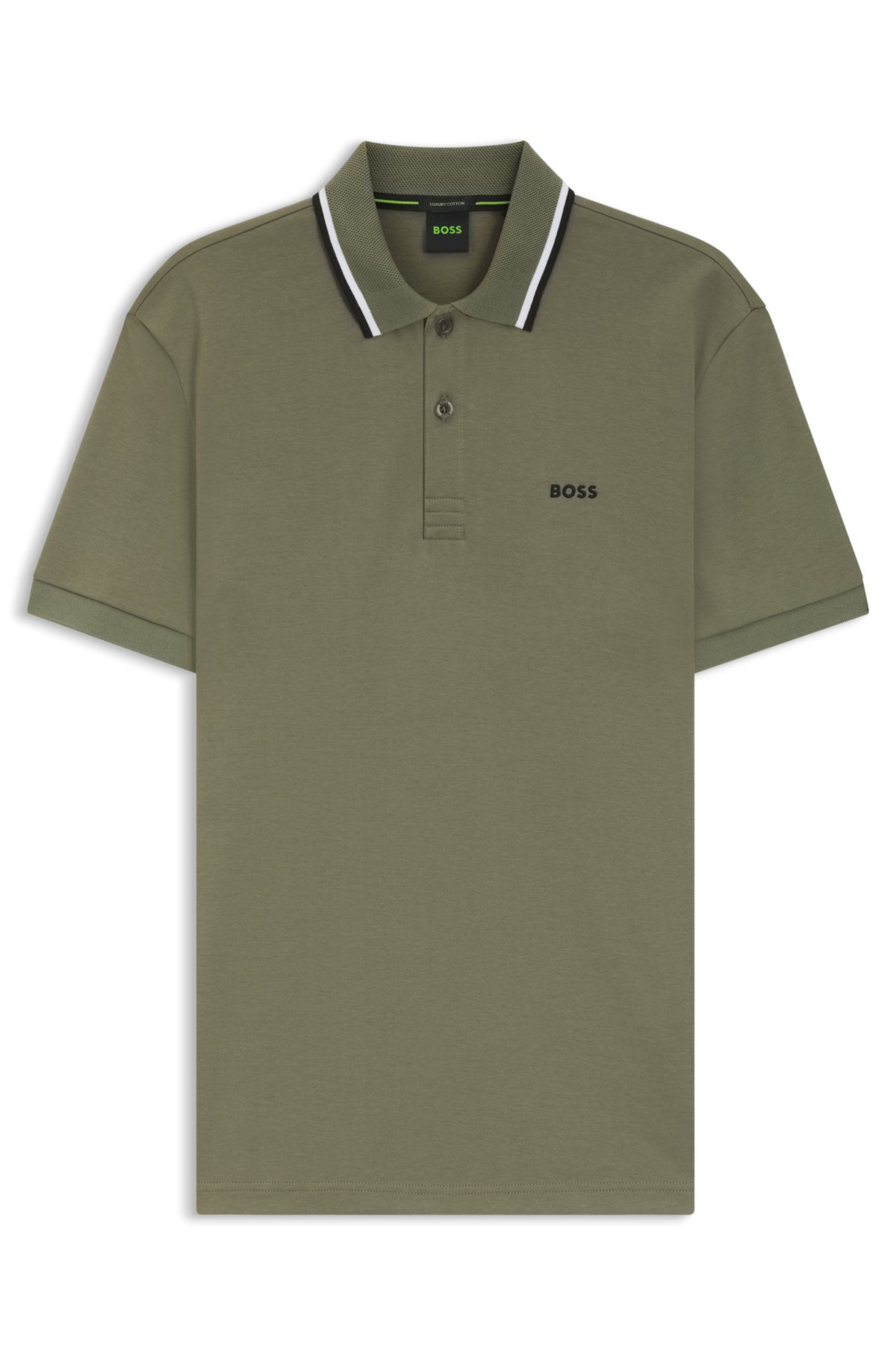 Camisa polo slim-fit de algodão em malha