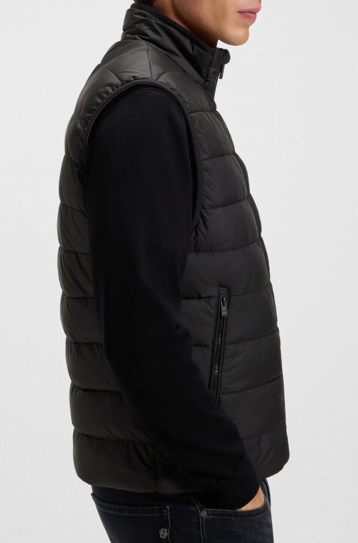 Vest com logotipo tonal com acabamento repelente à água