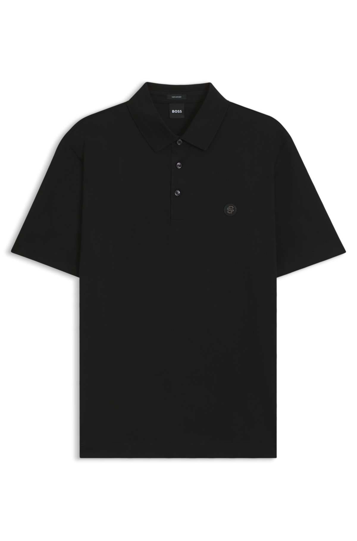 Camisola de polo com monograma duplo em algodão mercerizado