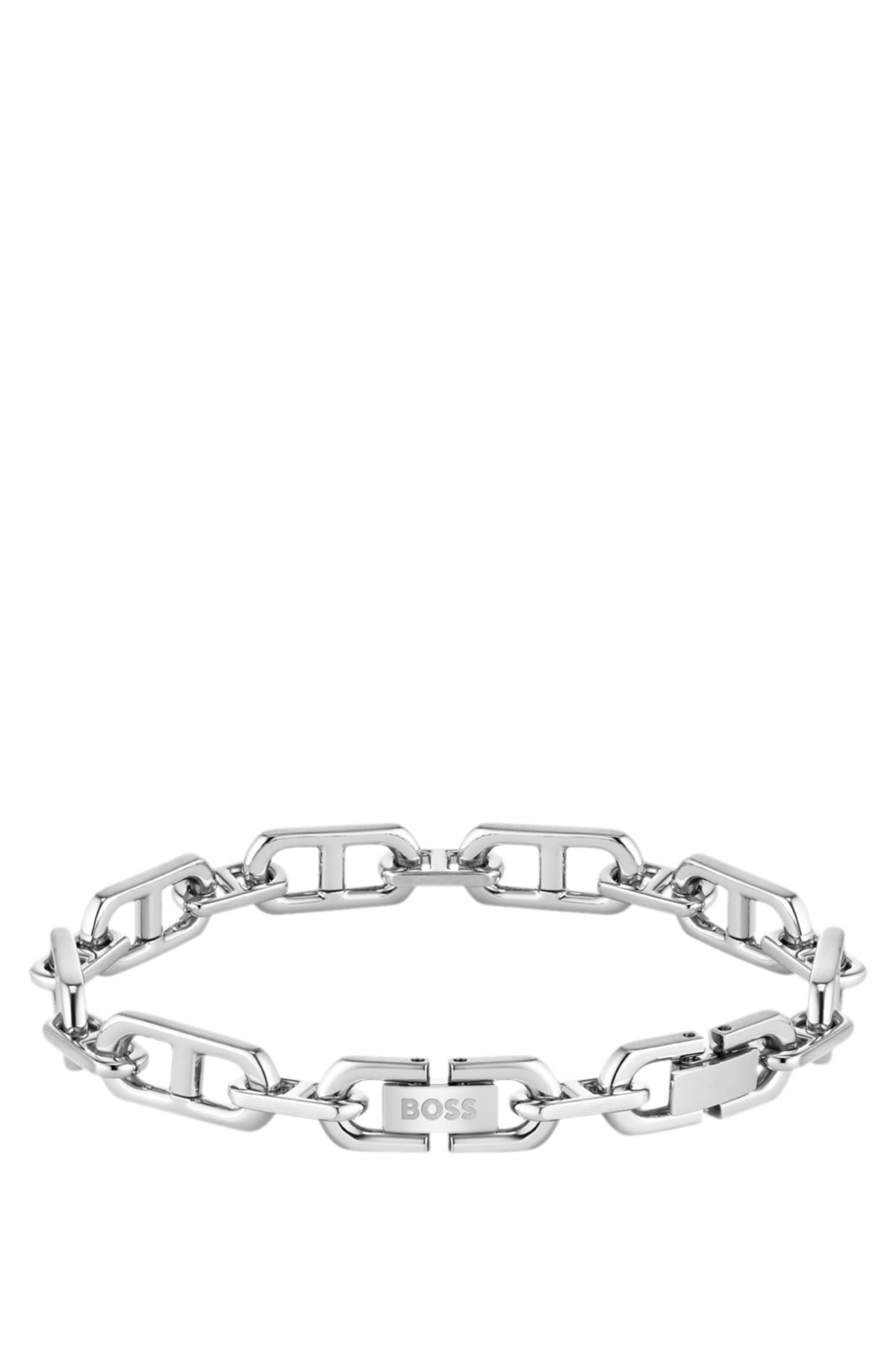 Pulseira de corrente polida e escovada