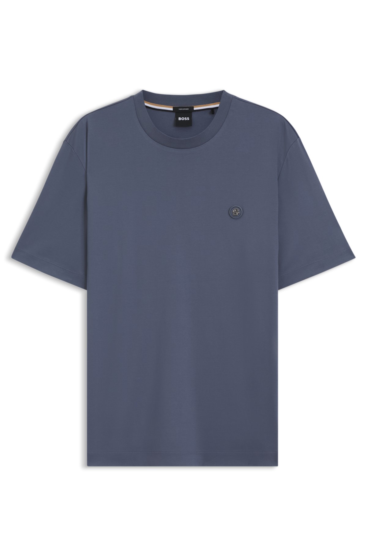 Camiseta de algodão mercerizado com monograma Double B