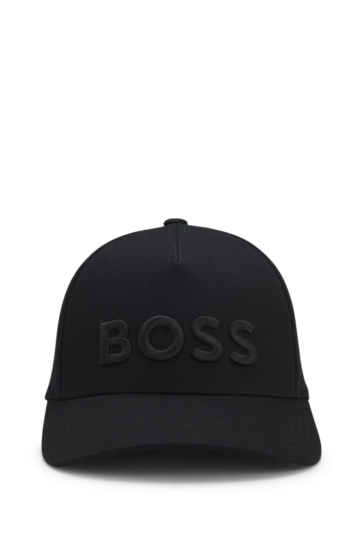 Boné com logotipo bordado em tecido de algodão