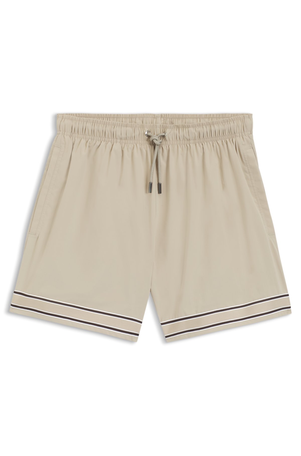 Bermudas de natação com elástico e acabamento em fita