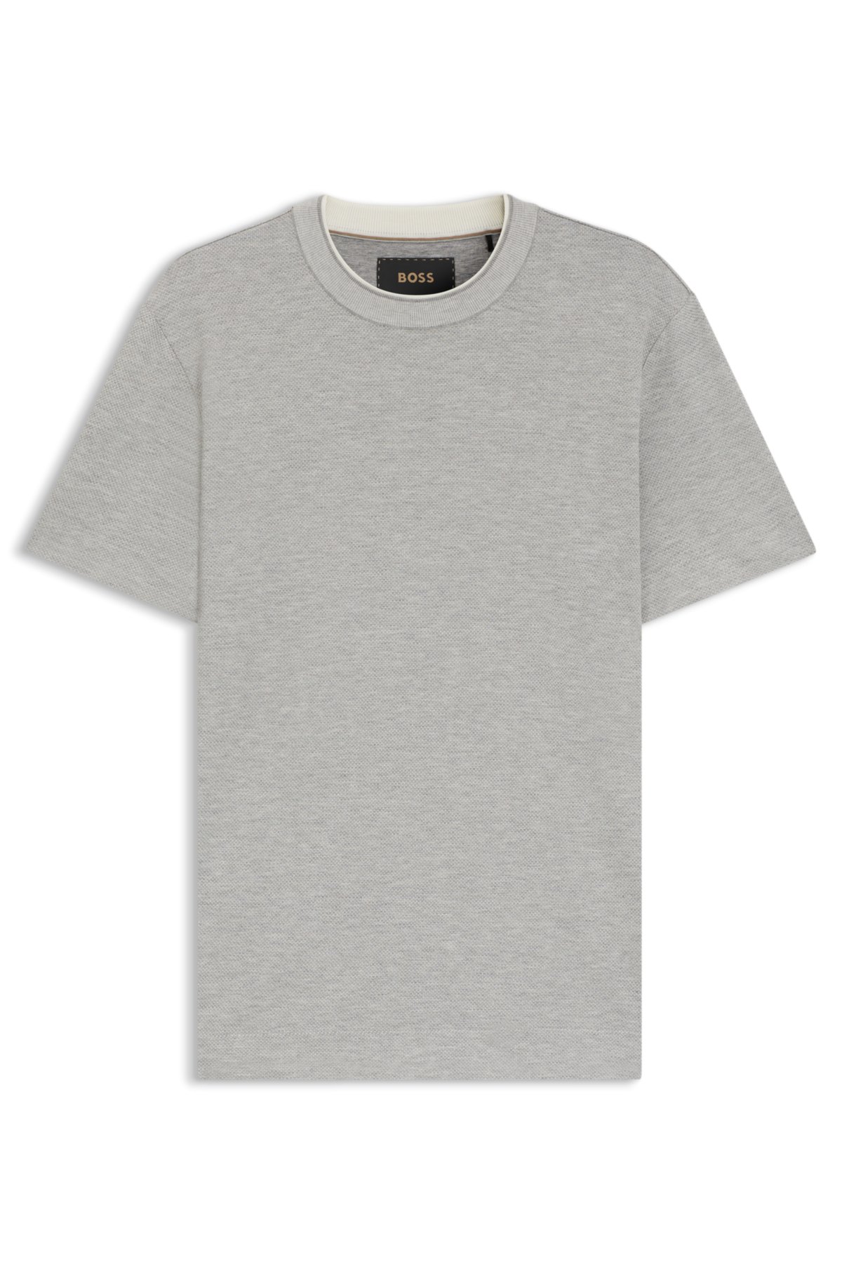 Camiseta de algodão e seda com microestrutura