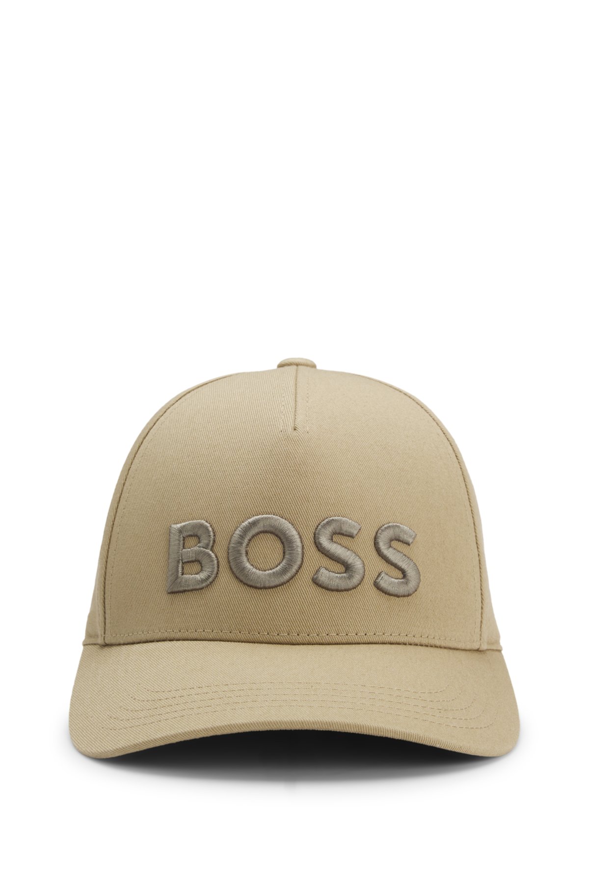 Boné com logotipo bordado em tecido de algodão